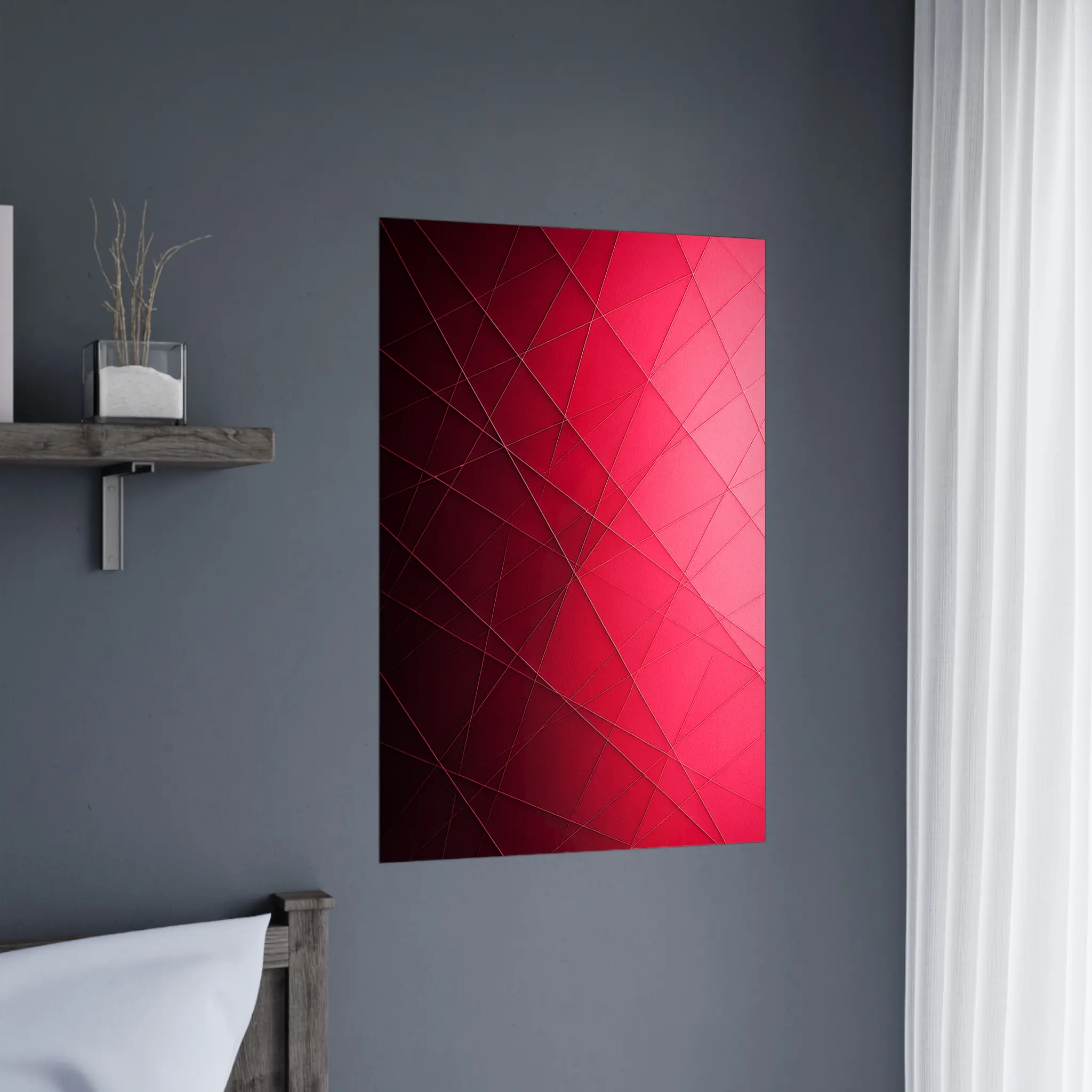 EU Giclée Print Poster SPECTRAL RED. Fine Art Wall Art with Archival Quality. Printed, packaged, and shipped in the EU. Exclusive ColorVanta design.