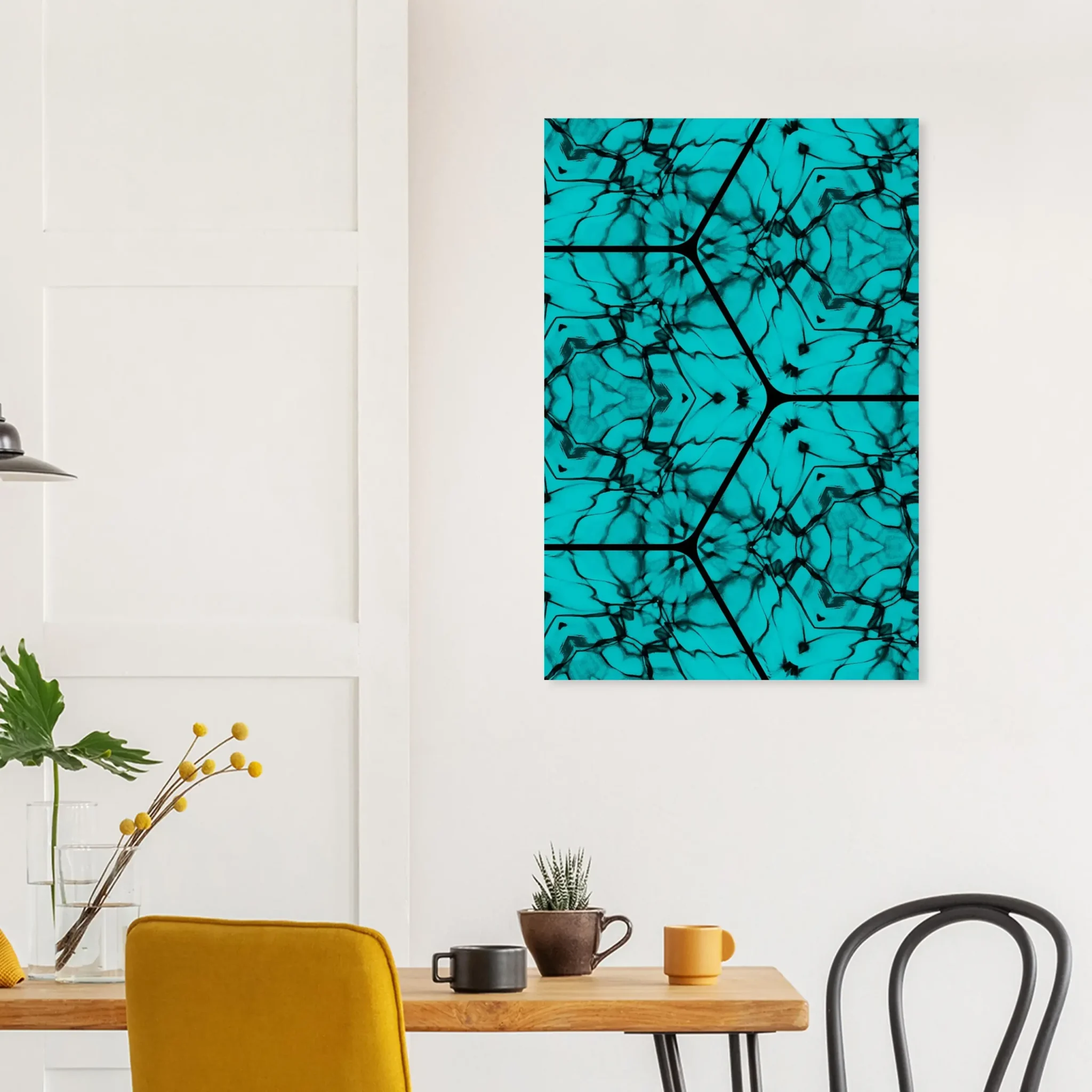 EU Giclée Print Poster TURQUOISE CURRENT. Fine Art Wall Art with Archival Quality. Printed, packaged, and shipped in the EU. Exclusive ColorVanta design.