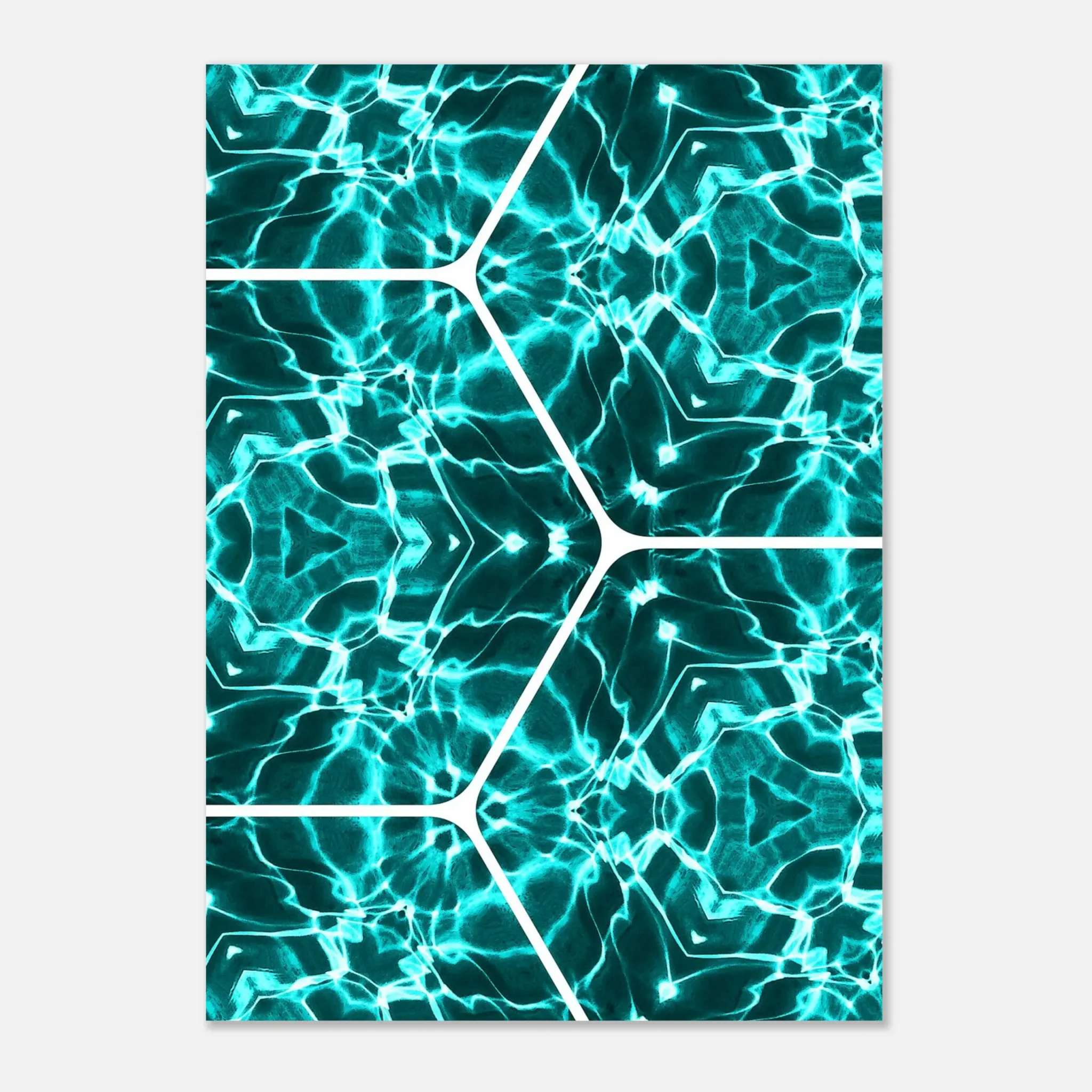 EU Giclée Print Poster TURQUOISE GLEAM. Fine Art Wall Art with Archival Quality. Printed, packaged, and shipped in the EU. Exclusive ColorVanta design.