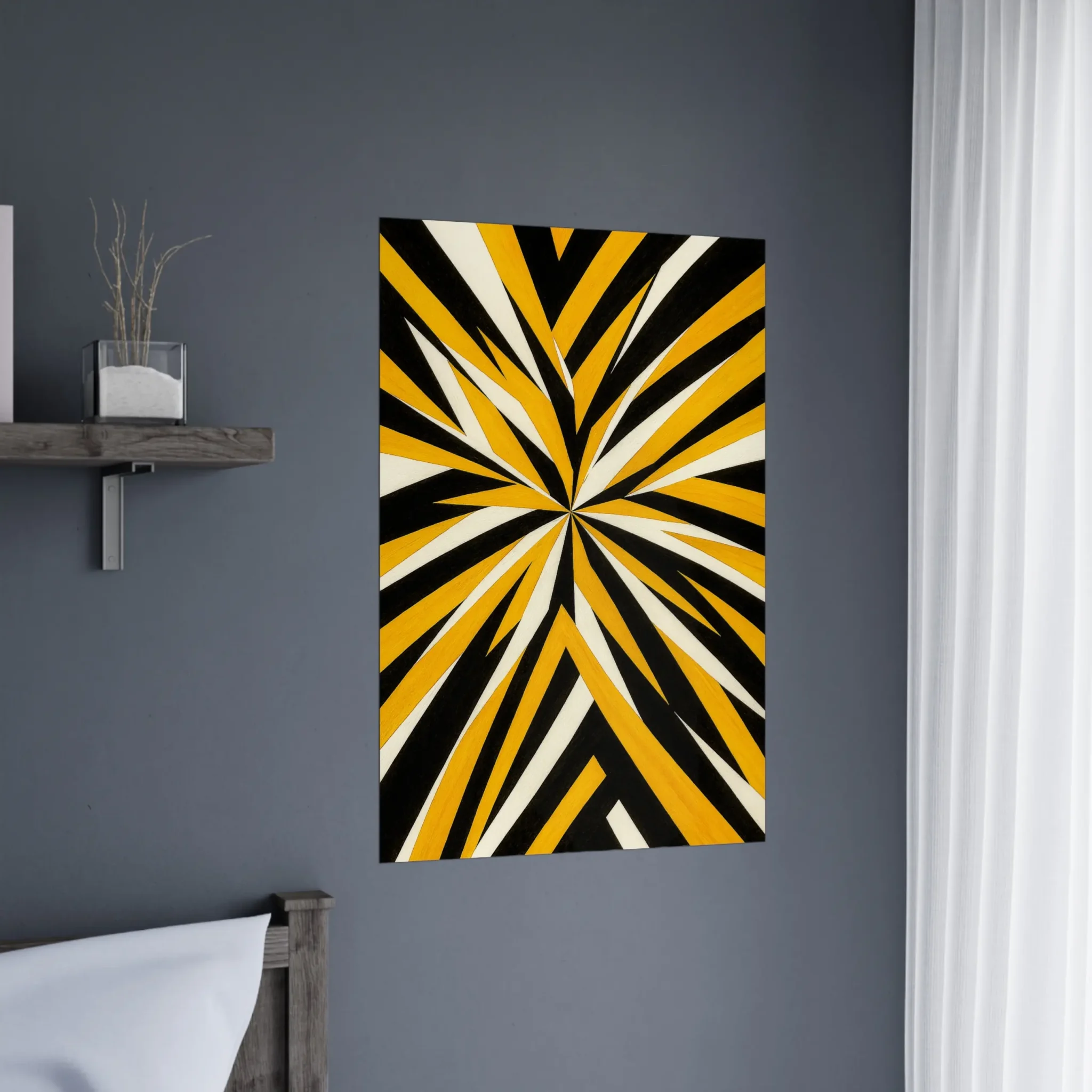 EU Giclée Print Poster GOLDEN FLARE. Fine Art Wall Art with Archival Quality. Printed, packaged, and shipped in the EU. Exclusive ColorVanta design.