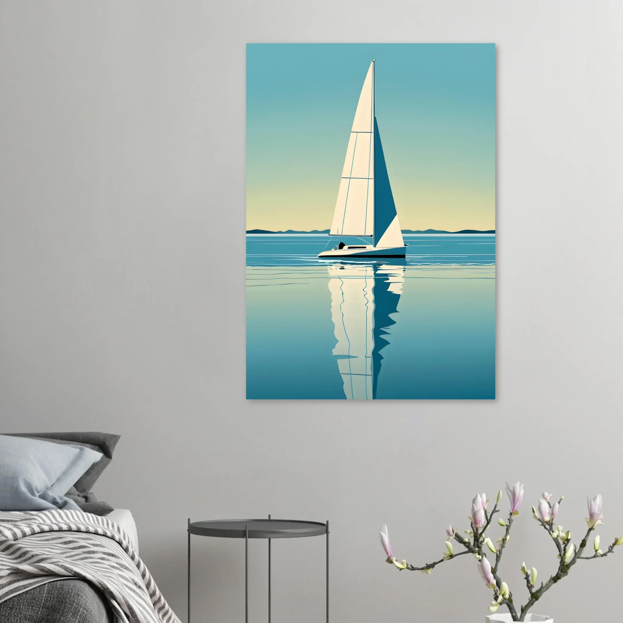 EU Giclée Print Poster BLUE STILLNESS 01. Fine Art Wall Art with Archival Quality. Printed, packaged, and shipped in the EU. Exclusive ColorVanta design.