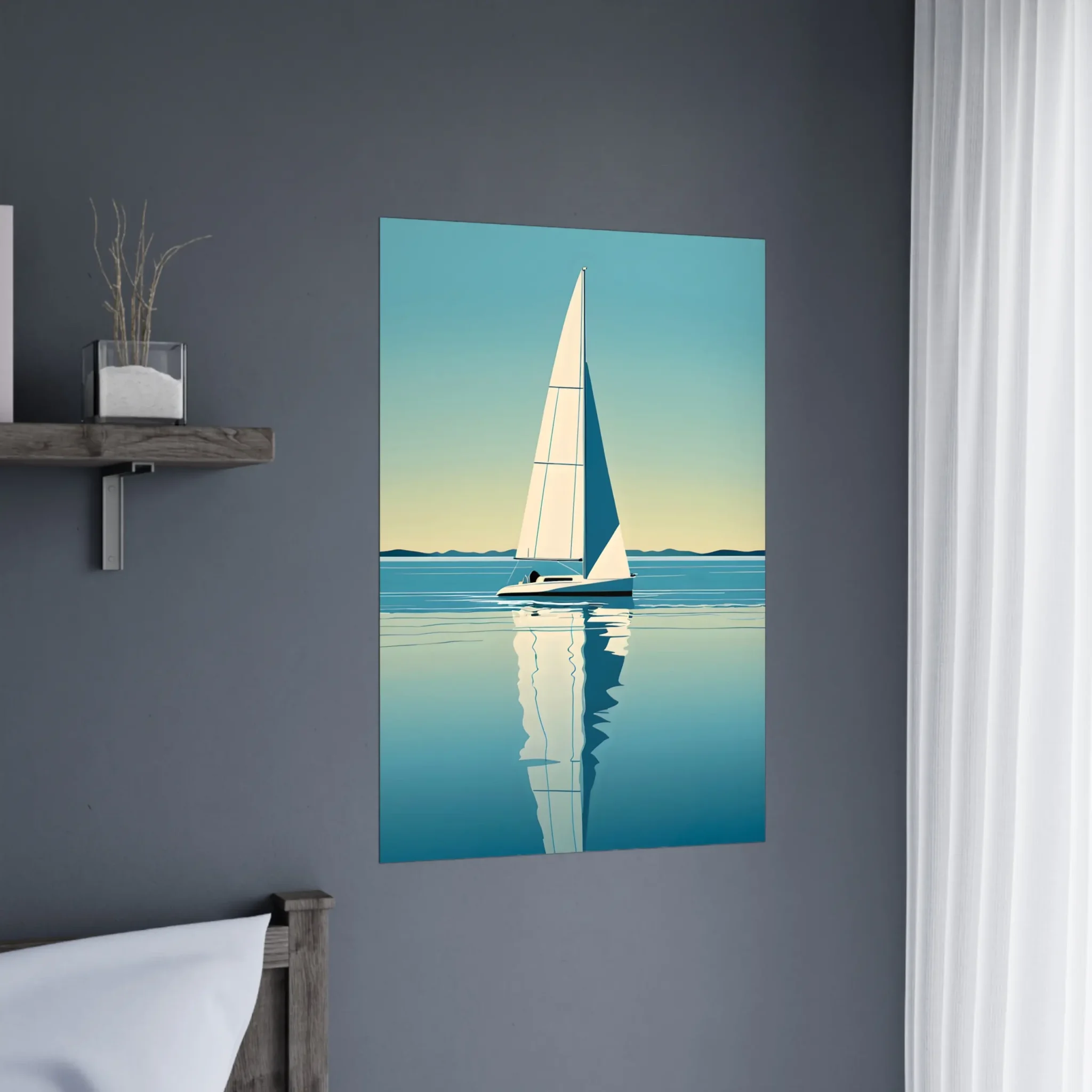 EU Giclée Print Poster BLUE STILLNESS 01. Fine Art Wall Art with Archival Quality. Printed, packaged, and shipped in the EU. Exclusive ColorVanta design.