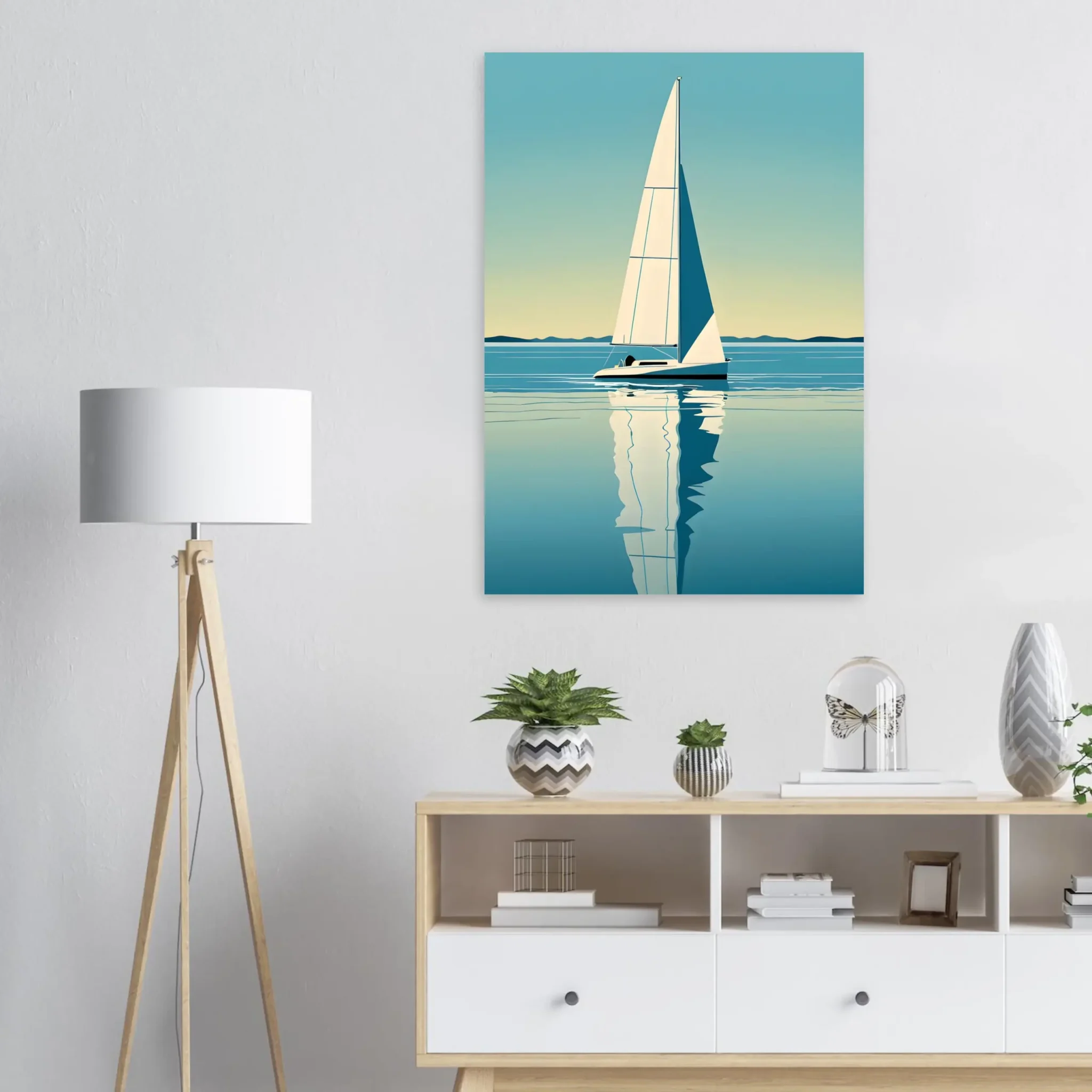 EU Giclée Print Poster BLUE STILLNESS 01. Fine Art Wall Art with Archival Quality. Printed, packaged, and shipped in the EU. Exclusive ColorVanta design.