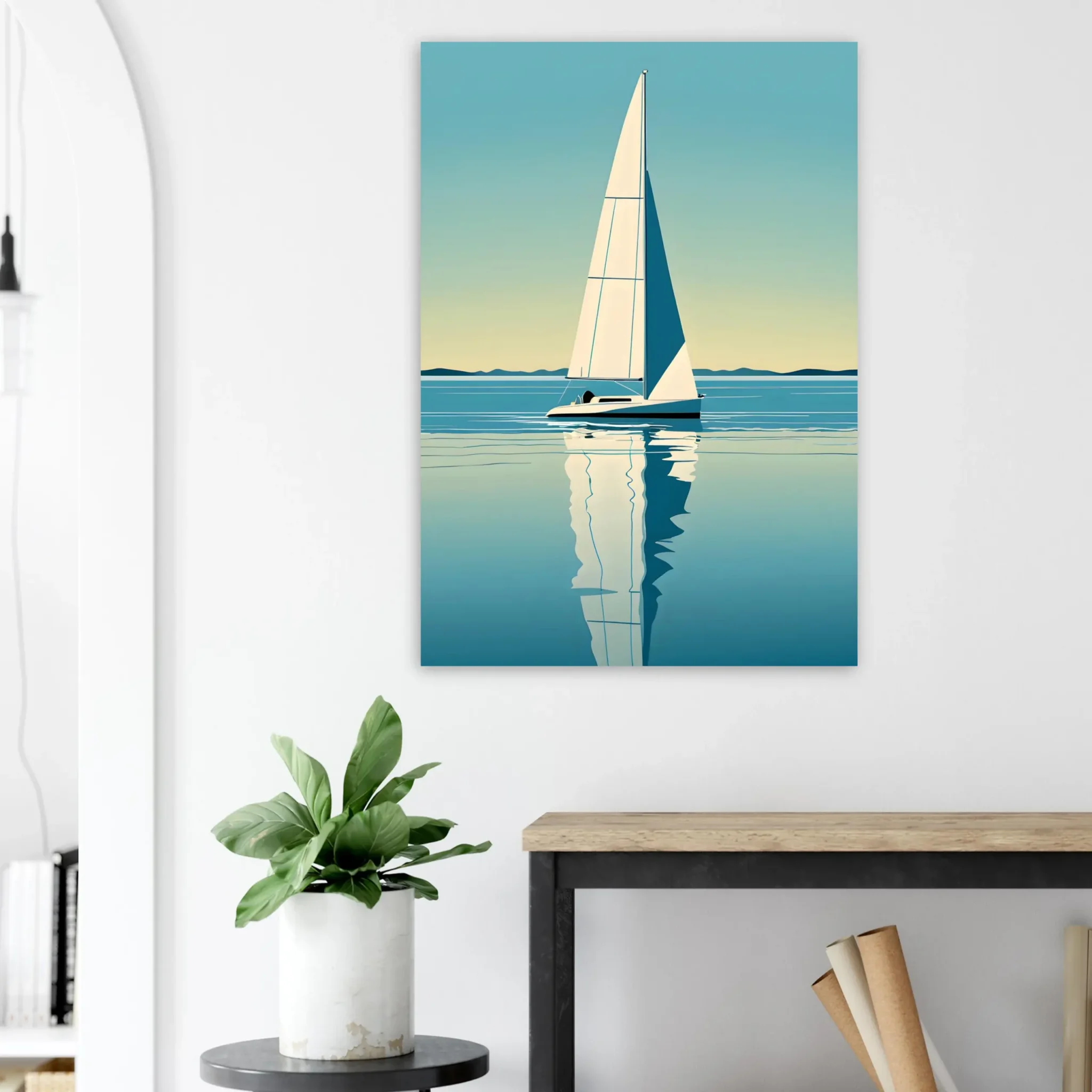 EU Giclée Print Poster BLUE STILLNESS 01. Fine Art Wall Art with Archival Quality. Printed, packaged, and shipped in the EU. Exclusive ColorVanta design.