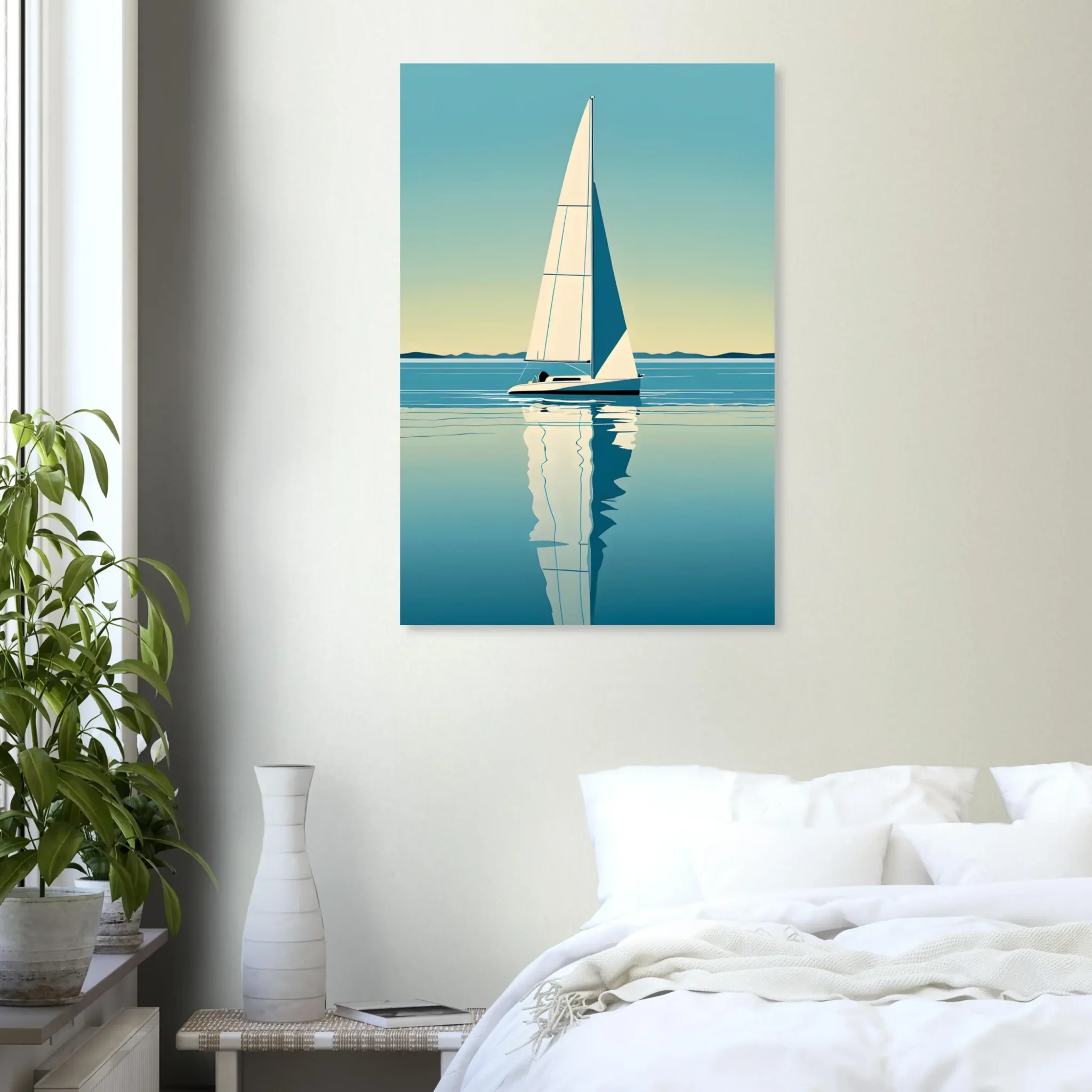EU Giclée Print Poster BLUE STILLNESS 01. Fine Art Wall Art with Archival Quality. Printed, packaged, and shipped in the EU. Exclusive ColorVanta design.