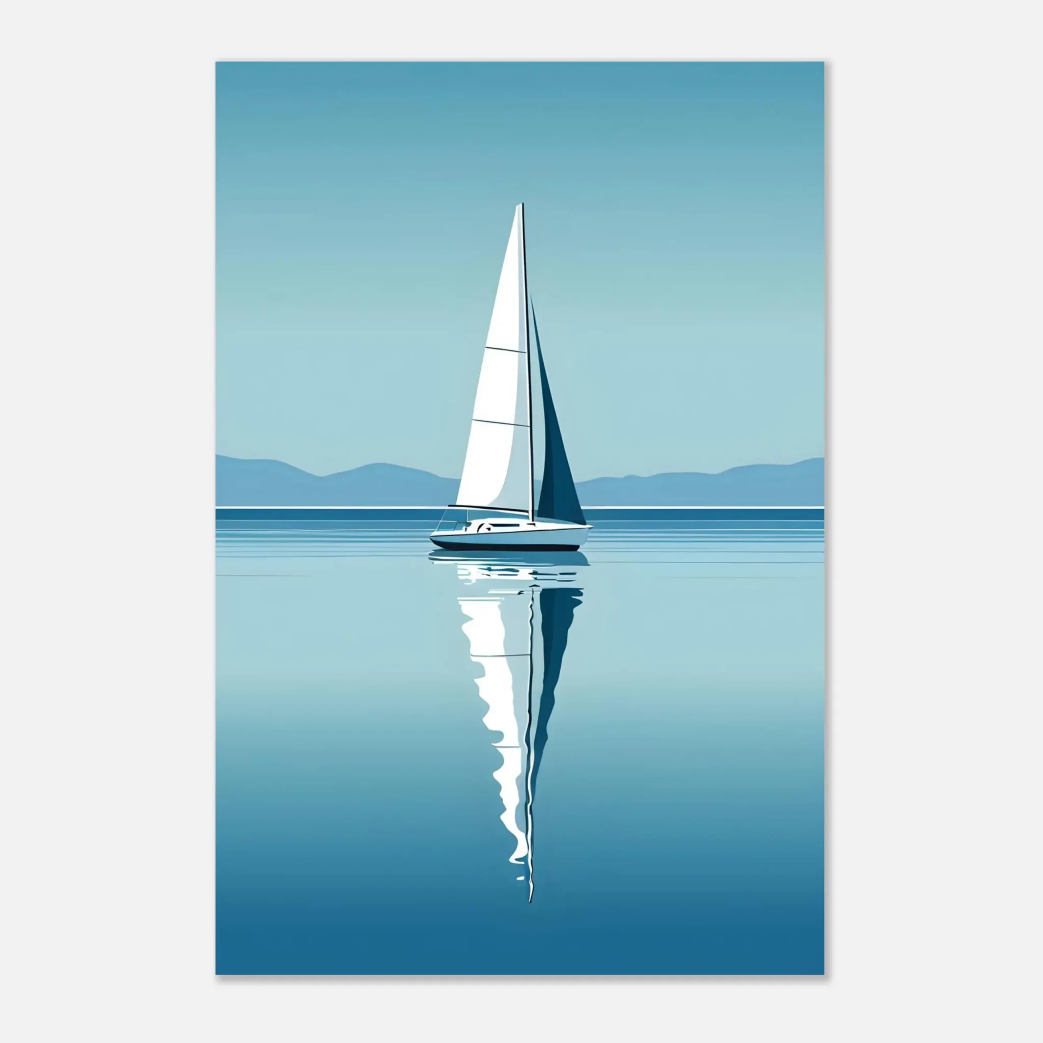 EU Giclée Print Poster BLUE STILLNESS 02. Fine Art Wall Art with Archival Quality. Printed, packaged, and shipped in the EU. Exclusive ColorVanta design.
