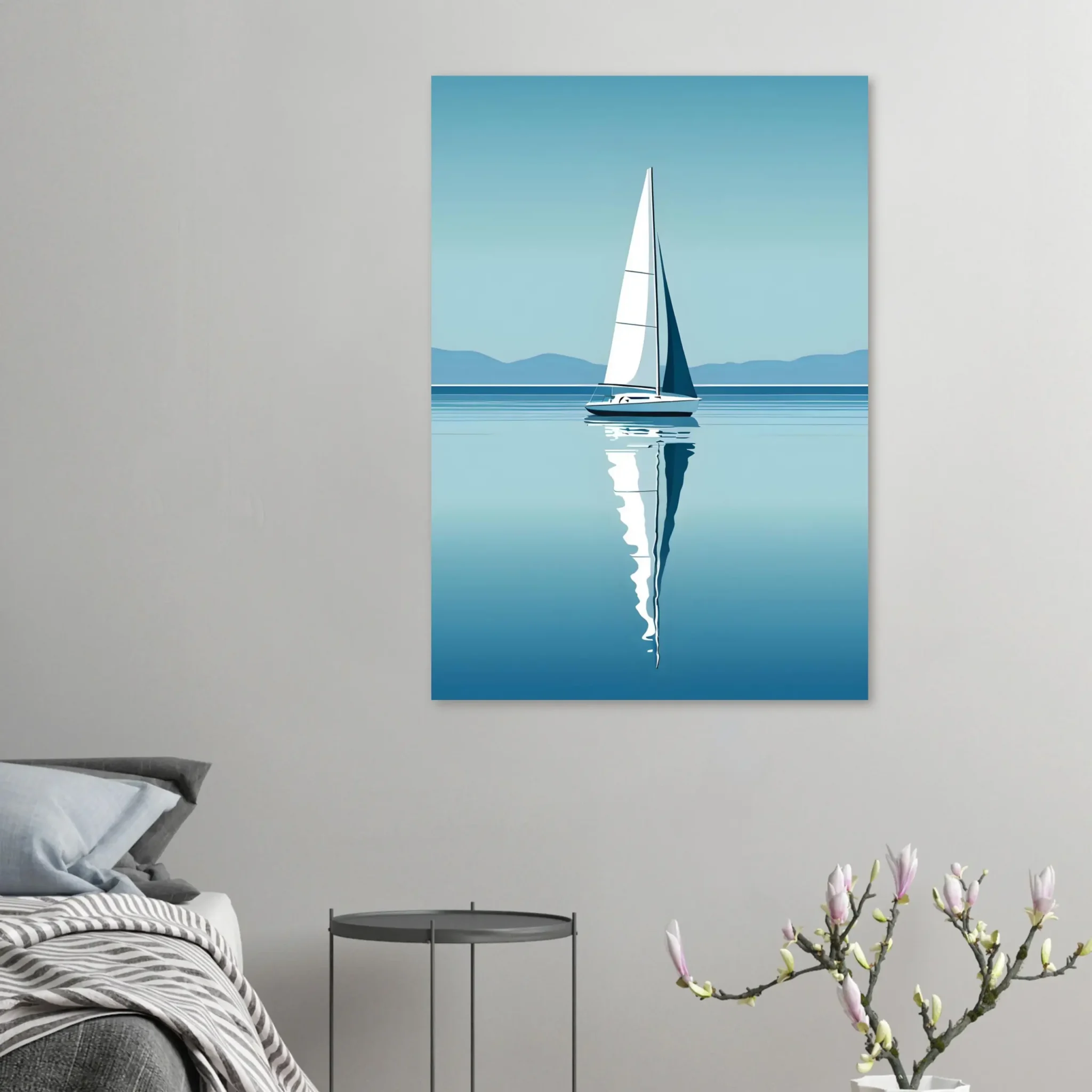 EU Giclée Print Poster BLUE STILLNESS 02. Fine Art Wall Art with Archival Quality. Printed, packaged, and shipped in the EU. Exclusive ColorVanta design.