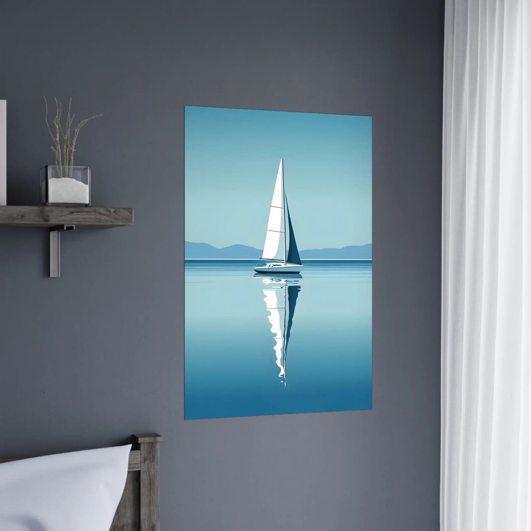 EU Giclée Print Poster BLUE STILLNESS 02. Fine Art Wall Art with Archival Quality. Printed, packaged, and shipped in the EU. Exclusive ColorVanta design.