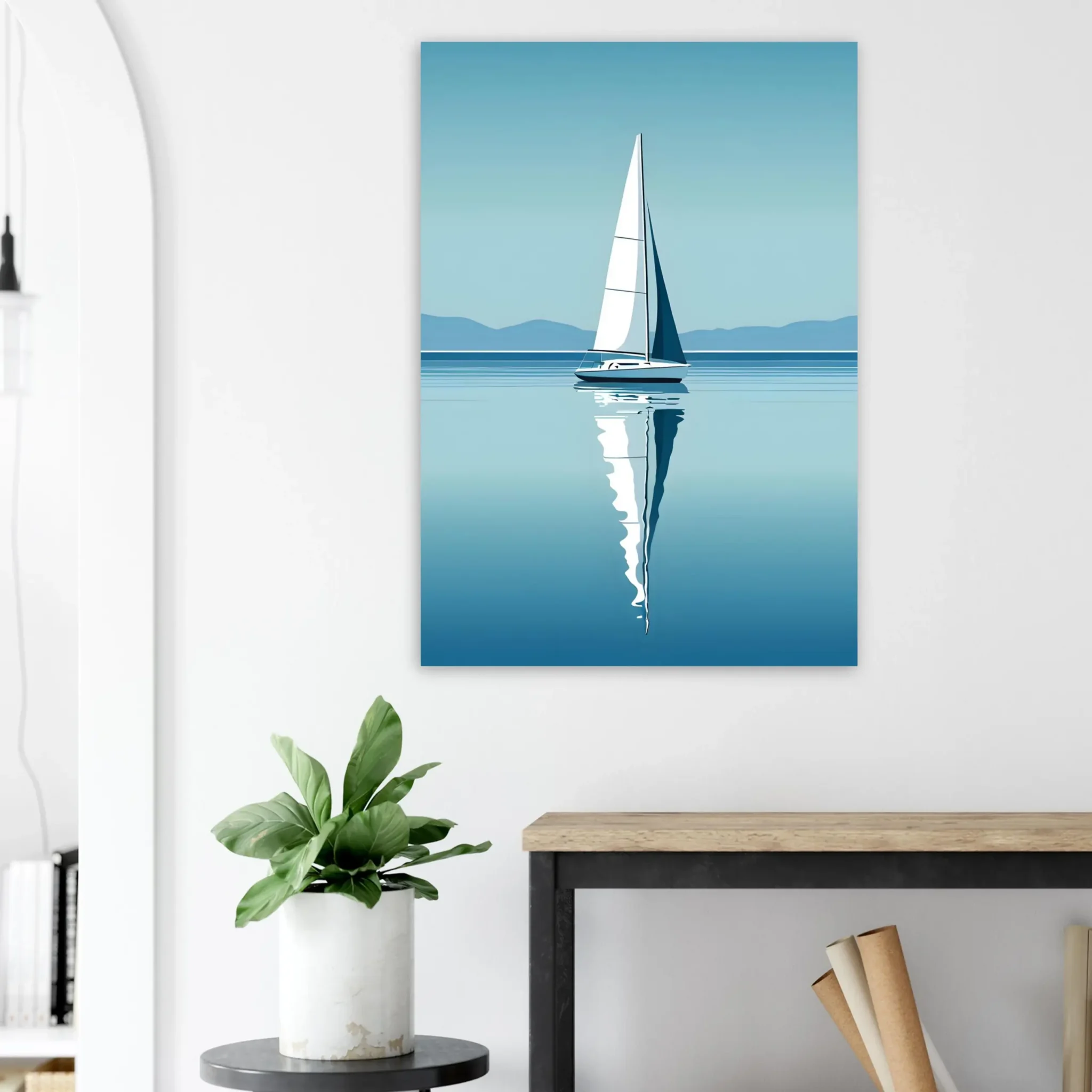 EU Giclée Print Poster BLUE STILLNESS 02. Fine Art Wall Art with Archival Quality. Printed, packaged, and shipped in the EU. Exclusive ColorVanta design.