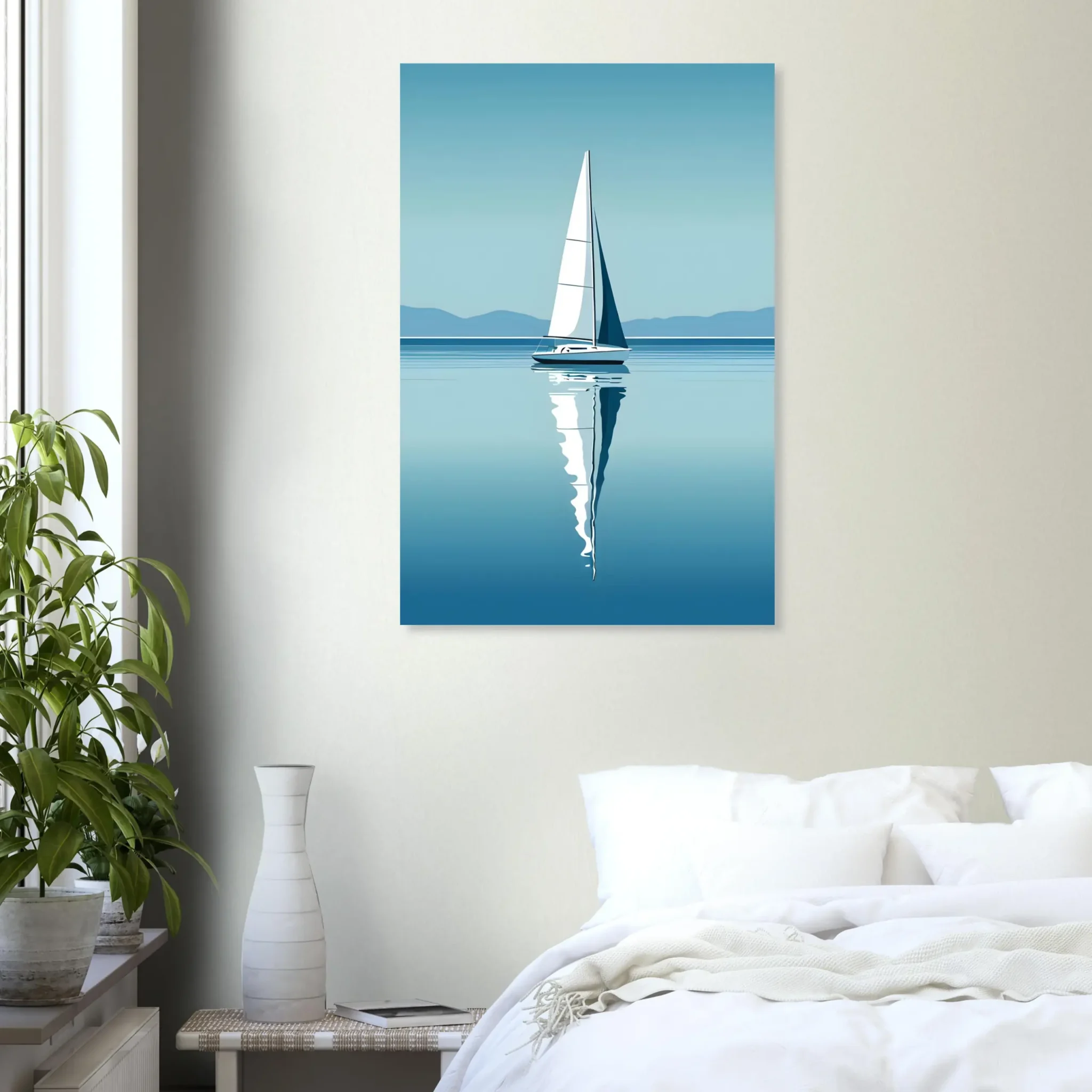 EU Giclée Print Poster BLUE STILLNESS 02. Fine Art Wall Art with Archival Quality. Printed, packaged, and shipped in the EU. Exclusive ColorVanta design.