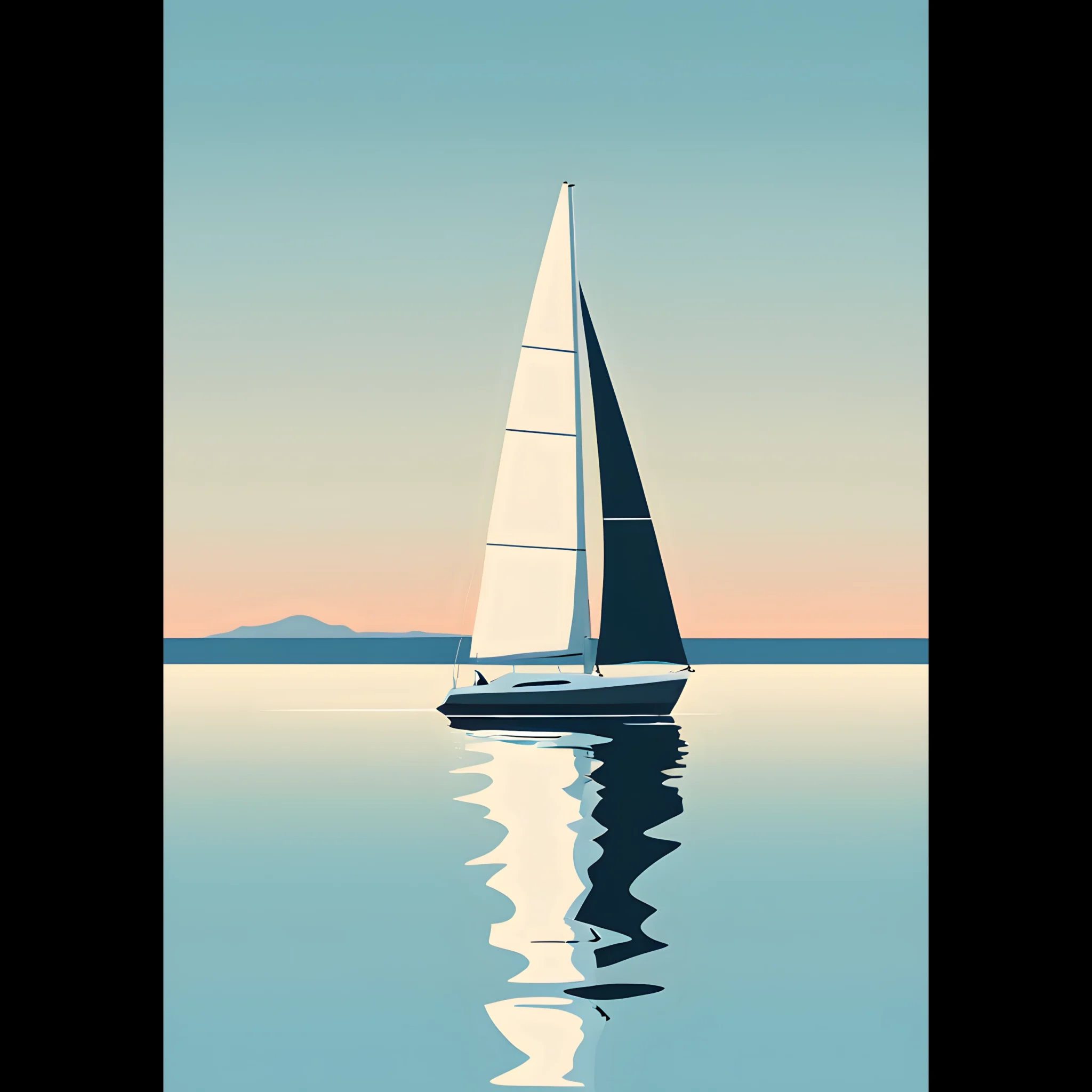 EU Giclée Print Poster BLUE STILLNESS 03. Fine Art Wall Art with Archival Quality. Printed, packaged, and shipped in the EU. Exclusive ColorVanta design.