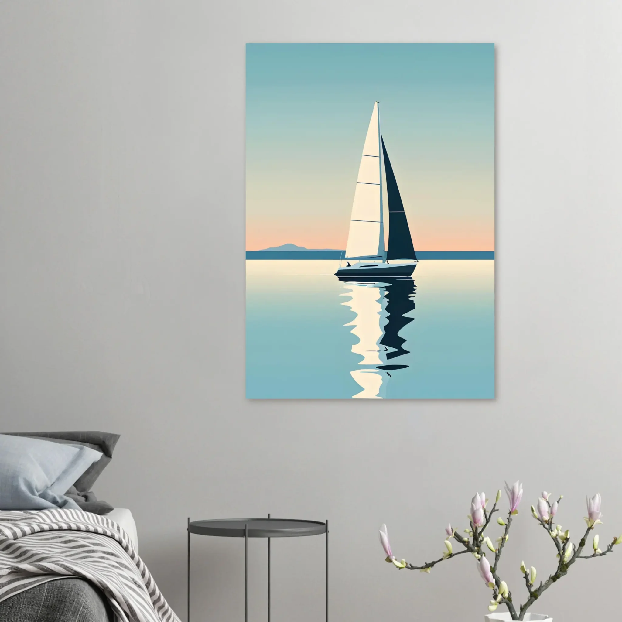 EU Giclée Print Poster BLUE STILLNESS 03. Fine Art Wall Art with Archival Quality. Printed, packaged, and shipped in the EU. Exclusive ColorVanta design.