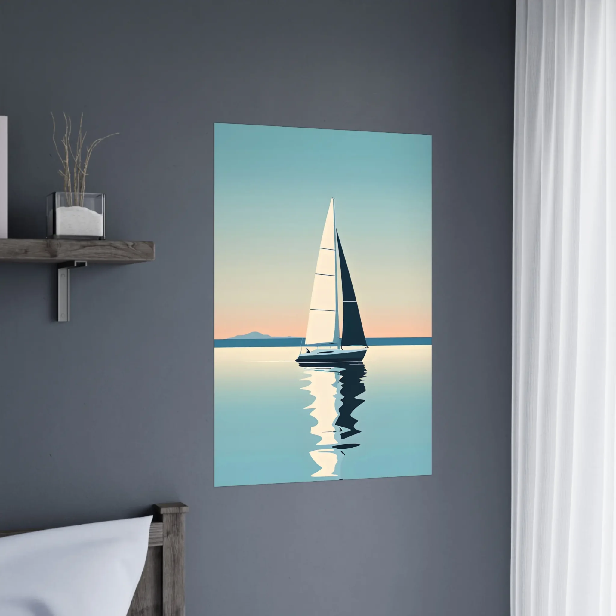 EU Giclée Print Poster BLUE STILLNESS 03. Fine Art Wall Art with Archival Quality. Printed, packaged, and shipped in the EU. Exclusive ColorVanta design.