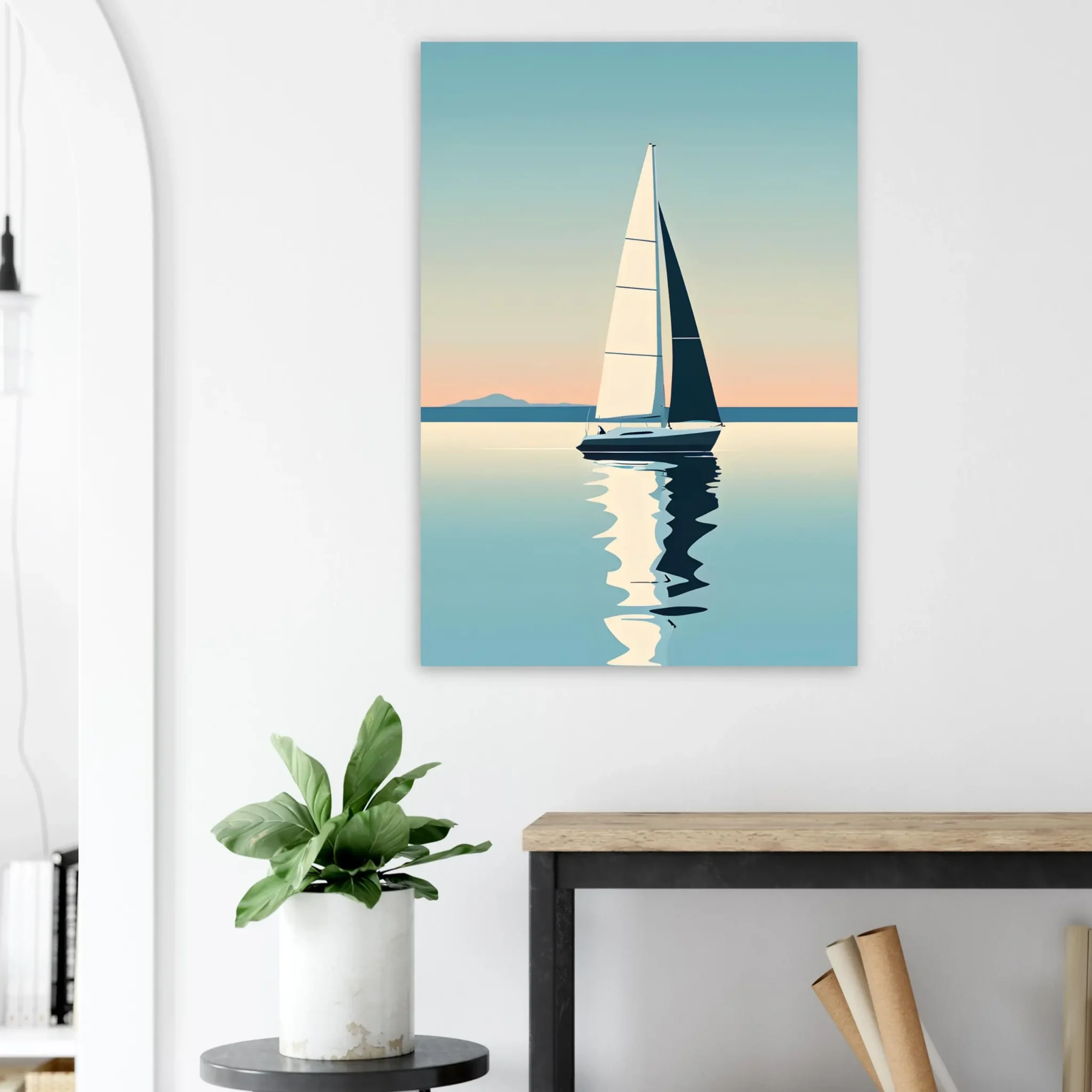 EU Giclée Print Poster BLUE STILLNESS 03. Fine Art Wall Art with Archival Quality. Printed, packaged, and shipped in the EU. Exclusive ColorVanta design.