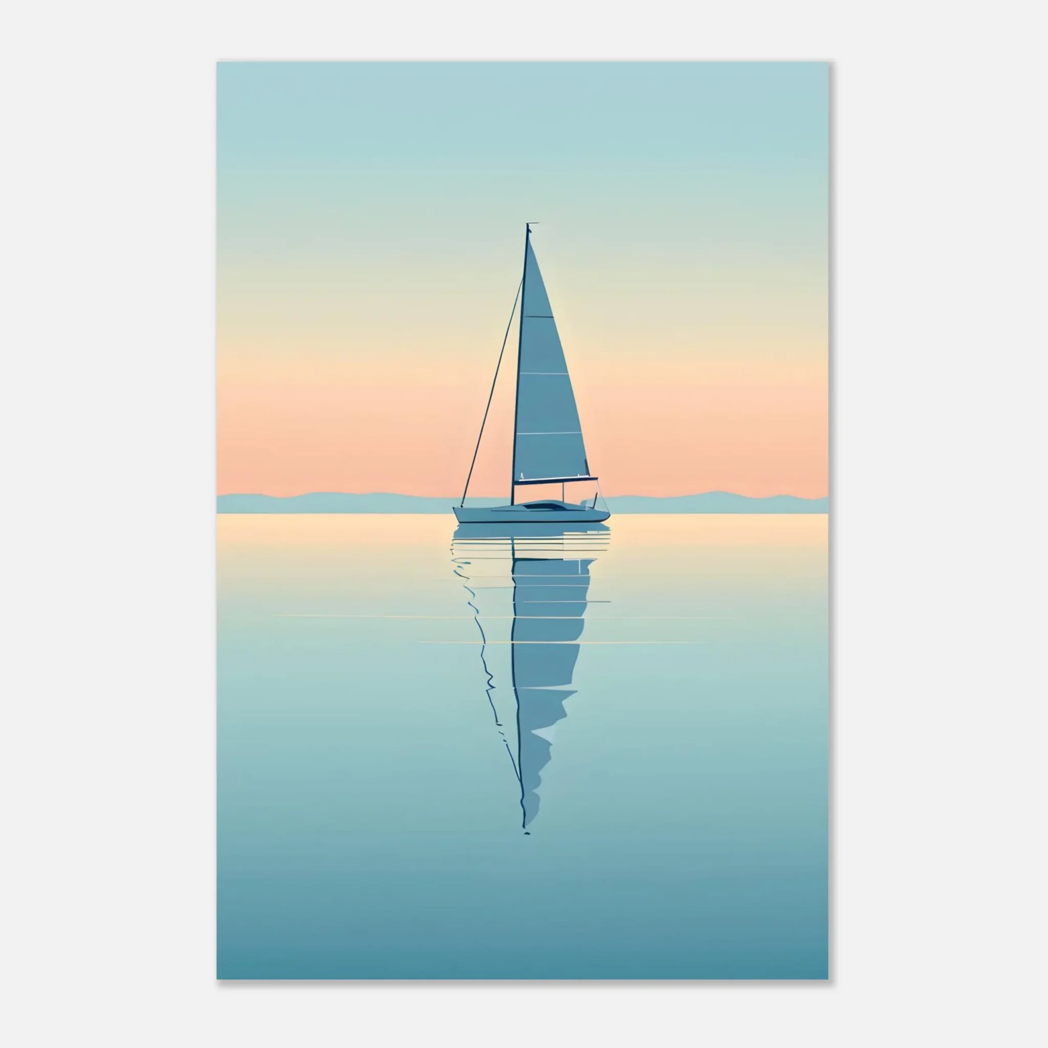 EU Giclée Print Poster BLUE STILLNESS 04. Fine Art Wall Art with Archival Quality. Printed, packaged, and shipped in the EU. Exclusive ColorVanta design.