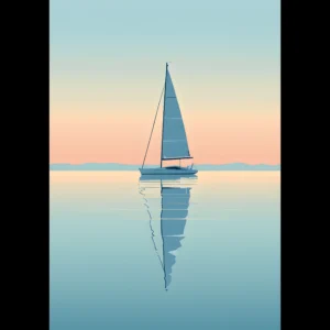 EU BLUE STILL 04 EU Giclée Print Poster BLUE STILLNESS 04. Fine Art Wall Art with Archival Quality. Printed, packaged, and shipped in the EU. Exclusive ColorVanta design.