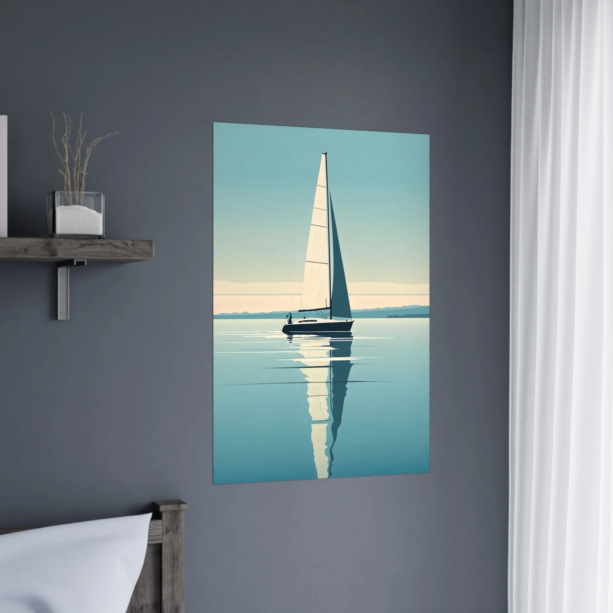 EU Giclée Print Poster BLUE STILLNESS 05. Fine Art Wall Art with Archival Quality. Printed, packaged, and shipped in the EU. Exclusive ColorVanta design.