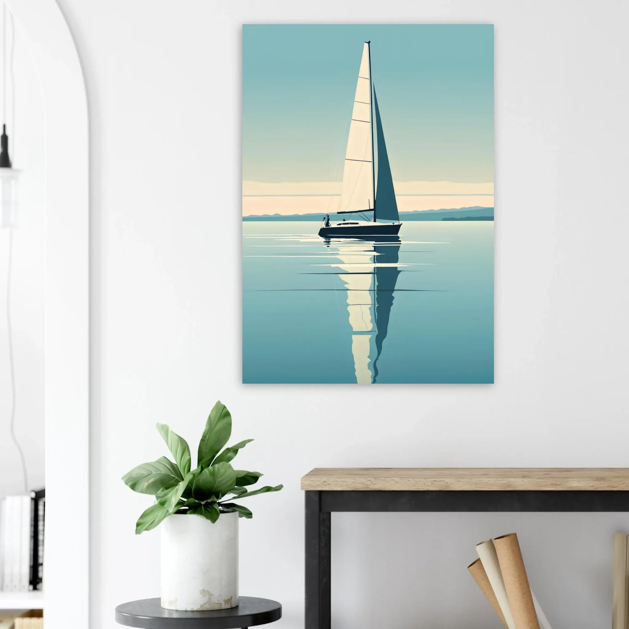 EU Giclée Print Poster BLUE STILLNESS 05. Fine Art Wall Art with Archival Quality. Printed, packaged, and shipped in the EU. Exclusive ColorVanta design.