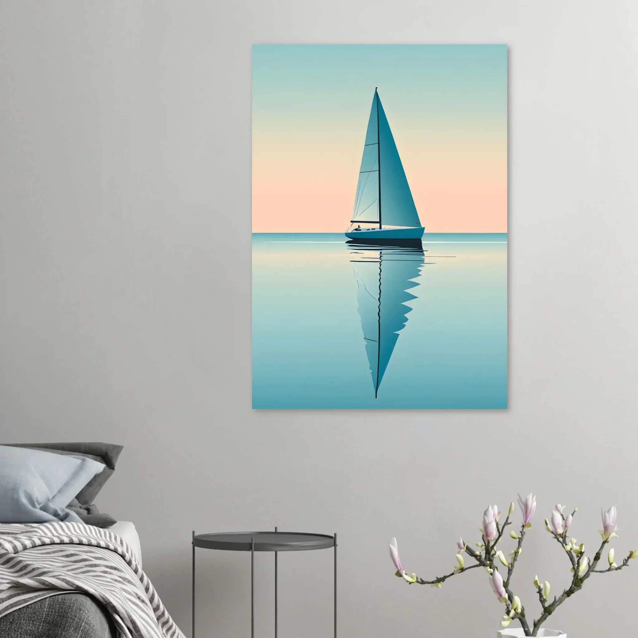 EU Giclée Print Poster BLUE STILLNESS 06. Fine Art Wall Art with Archival Quality. Printed, packaged, and shipped in the EU. Exclusive ColorVanta design.