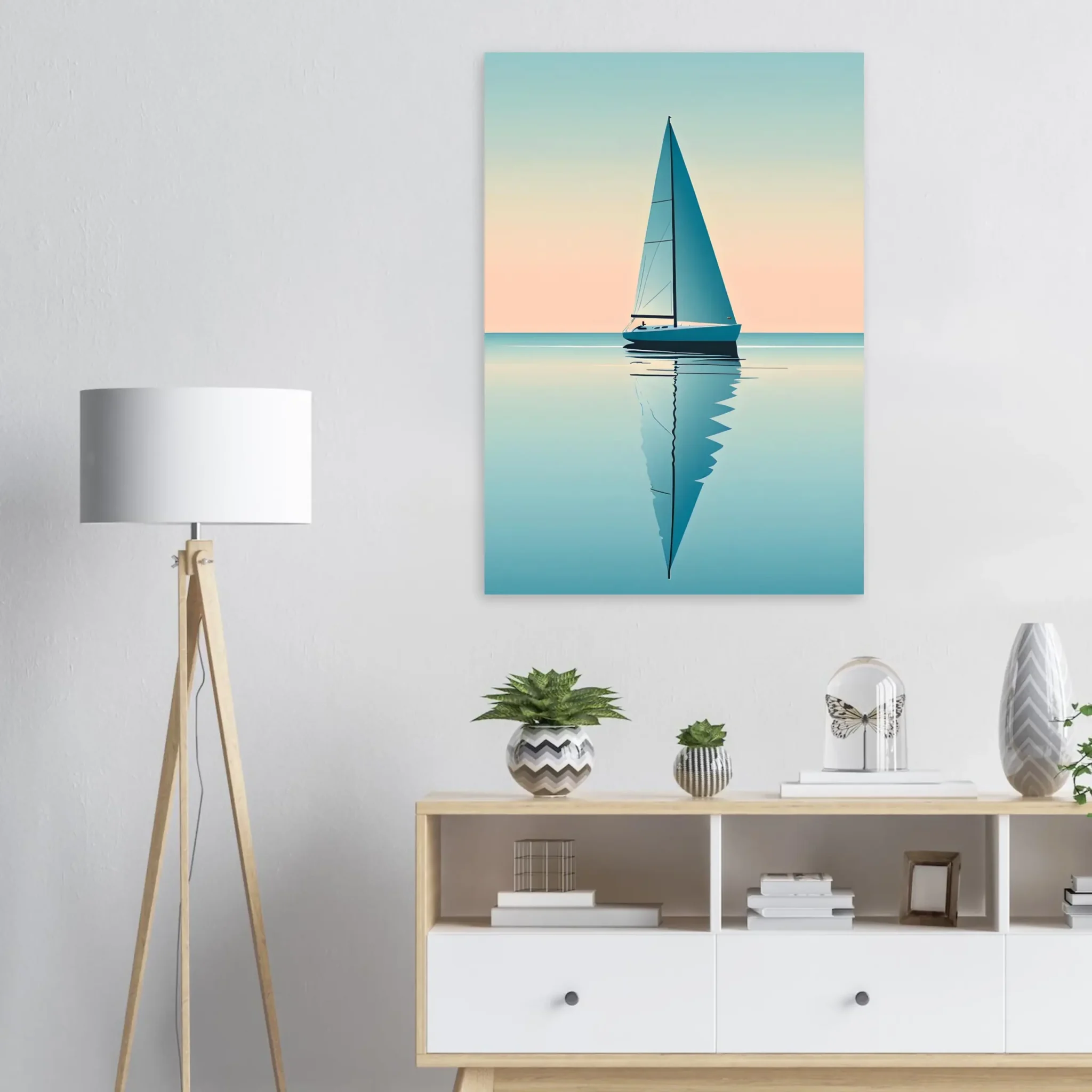 EU Giclée Print Poster BLUE STILLNESS 06. Fine Art Wall Art with Archival Quality. Printed, packaged, and shipped in the EU. Exclusive ColorVanta design.