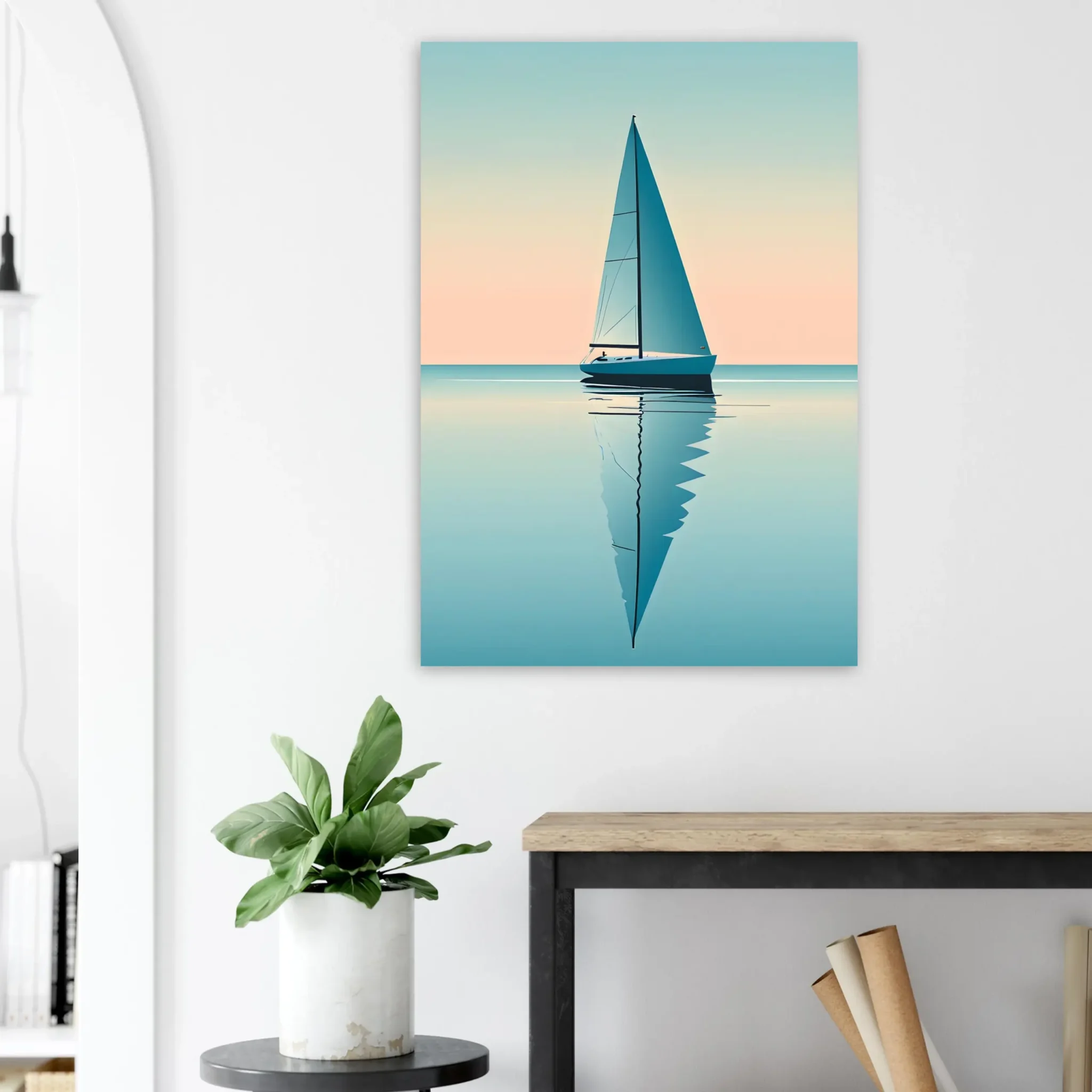 EU Giclée Print Poster BLUE STILLNESS 06. Fine Art Wall Art with Archival Quality. Printed, packaged, and shipped in the EU. Exclusive ColorVanta design.