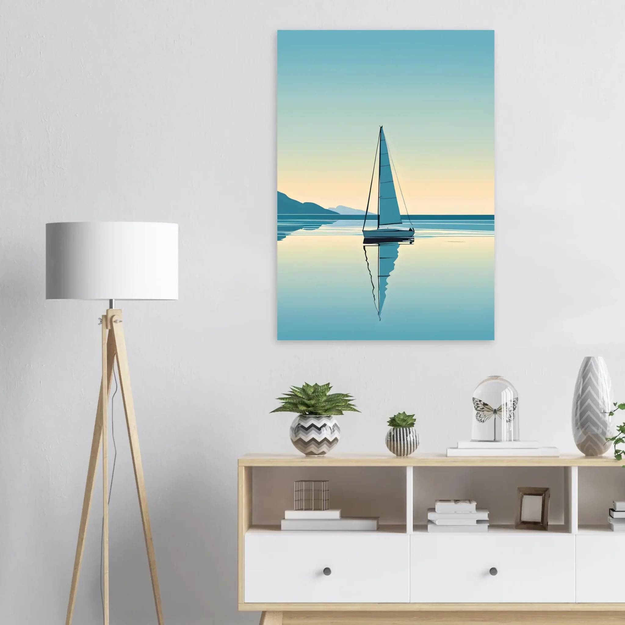 EU Giclée Print Poster BLUE STILLNESS 07. Fine Art Wall Art with Archival Quality. Printed, packaged, and shipped in the EU. Exclusive ColorVanta design.