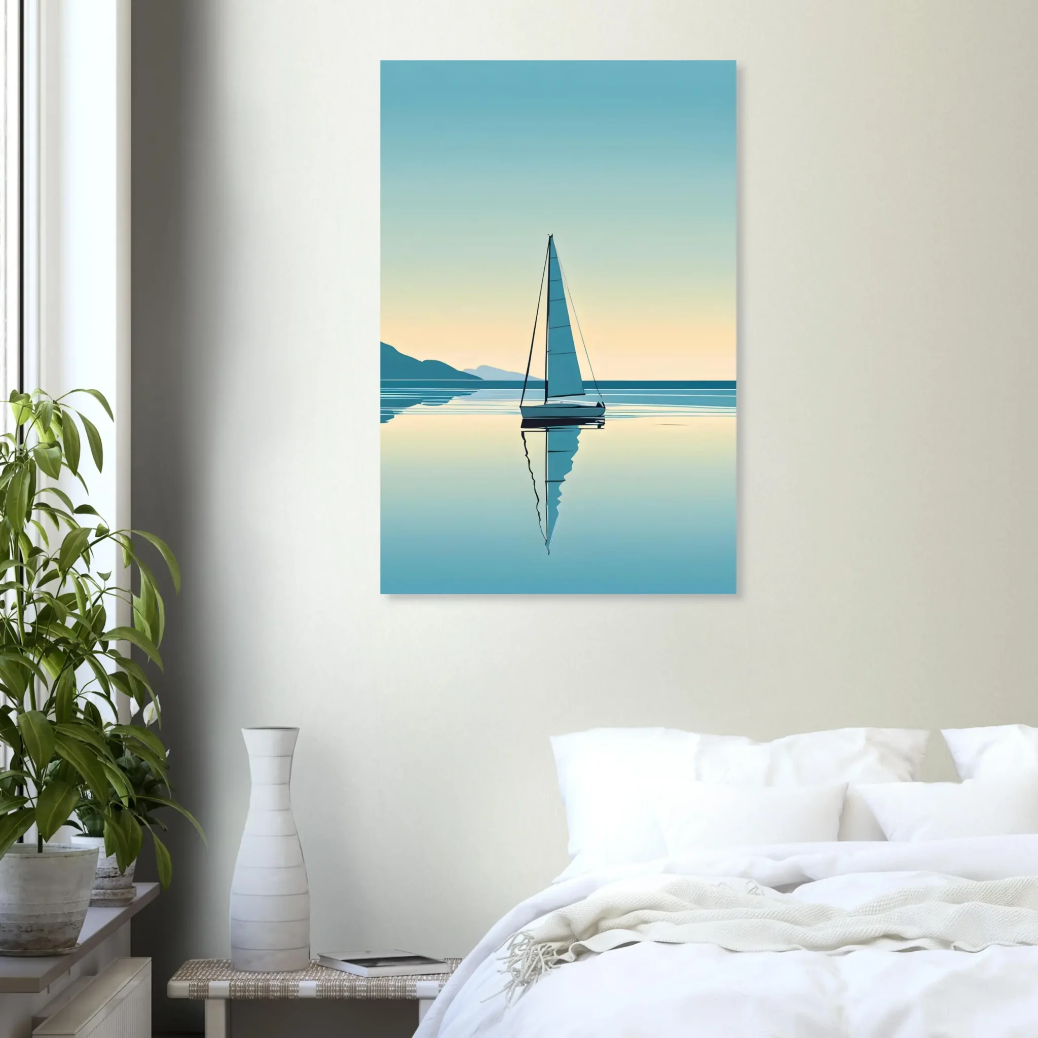 EU Giclée Print Poster BLUE STILLNESS 07. Fine Art Wall Art with Archival Quality. Printed, packaged, and shipped in the EU. Exclusive ColorVanta design.
