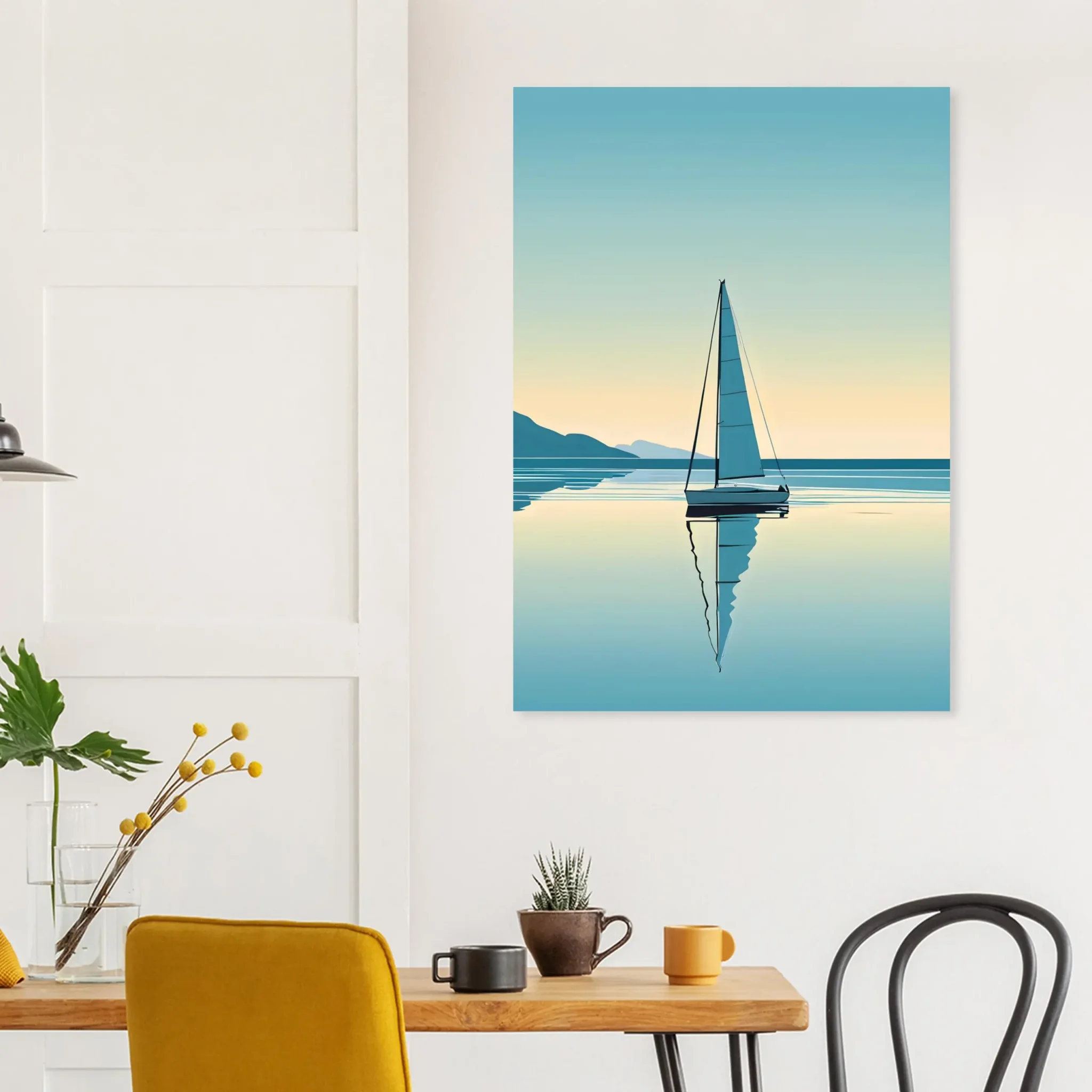EU Giclée Print Poster BLUE STILLNESS 07. Fine Art Wall Art with Archival Quality. Printed, packaged, and shipped in the EU. Exclusive ColorVanta design.