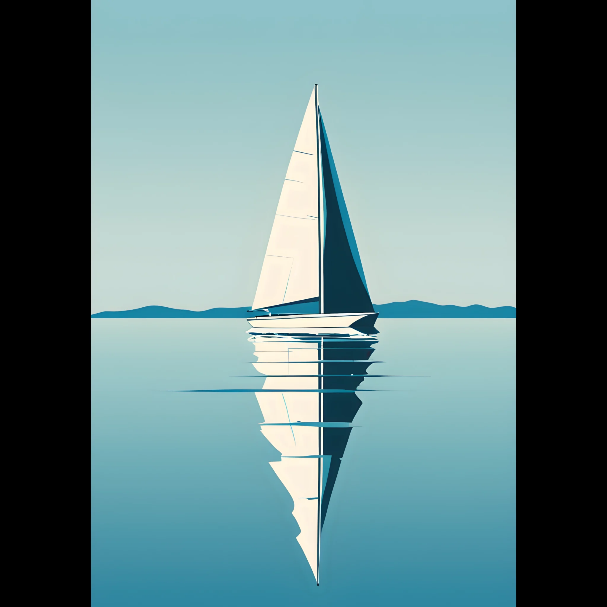 EU Giclée Print Poster BLUE STILLNESS 08. Fine Art Wall Art with Archival Quality. Printed, packaged, and shipped in the EU. ColorVanta exclusive.