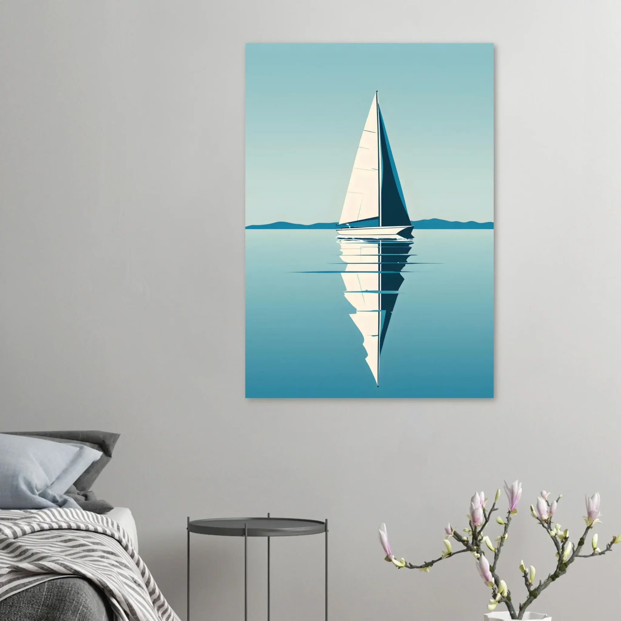 EU Giclée Print Poster BLUE STILLNESS 08. Fine Art Wall Art with Archival Quality. Printed, packaged, and shipped in the EU. ColorVanta exclusive.