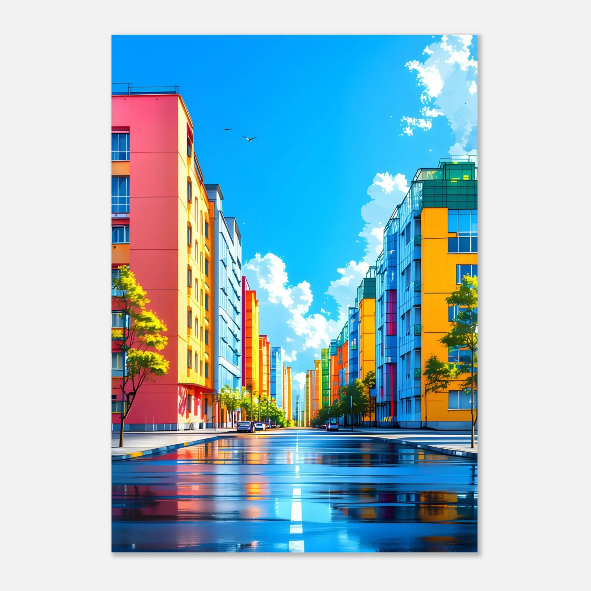 EU Giclée Print Poster UNDER A LIVING SKY. Fine Art Wall Art with Archival Quality. Printed, packaged, and shipped in the EU. Exclusive ColorVanta design.