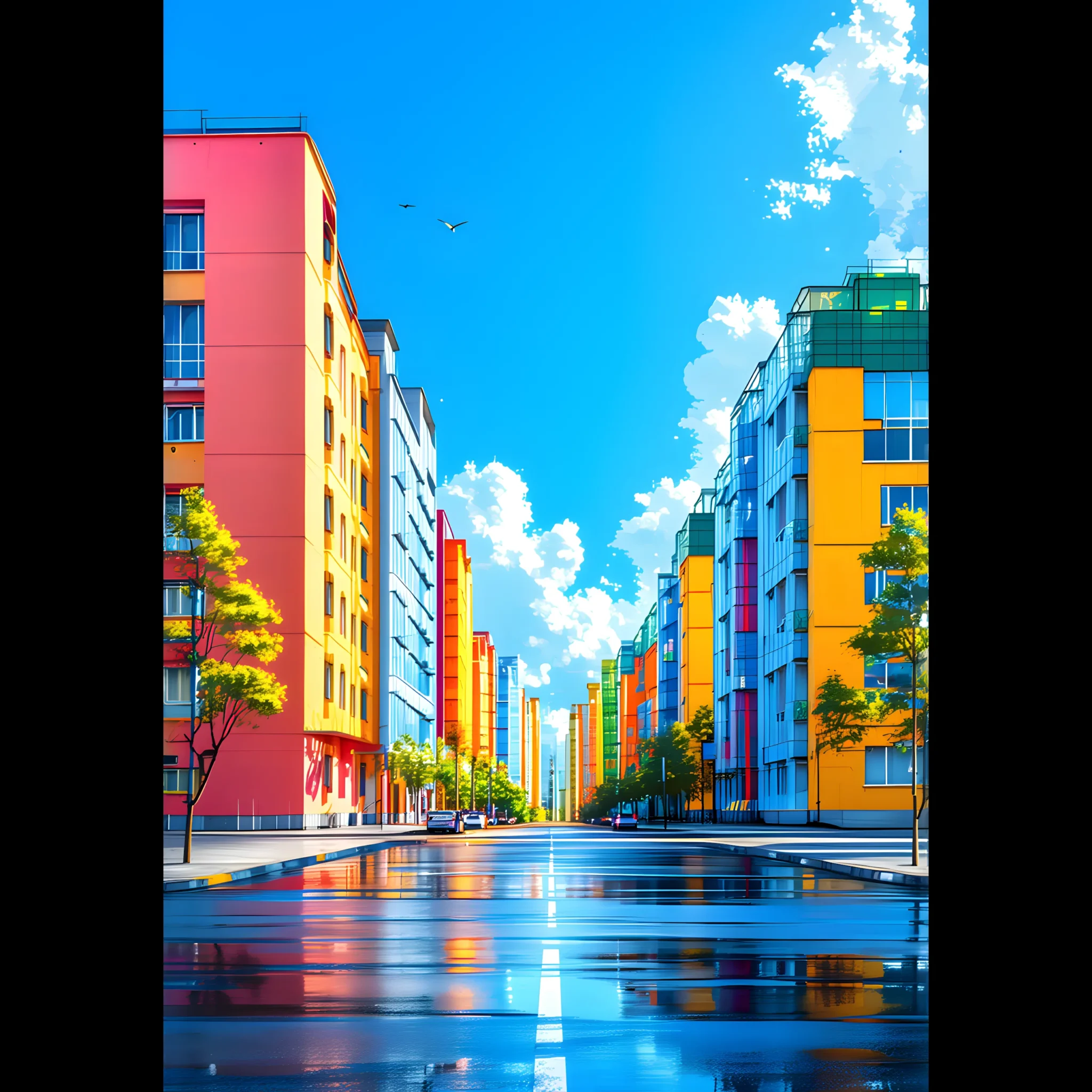 EU Giclée Print Poster UNDER A LIVING SKY. Fine Art Wall Art with Archival Quality. Printed, packaged, and shipped in the EU. Exclusive ColorVanta design.