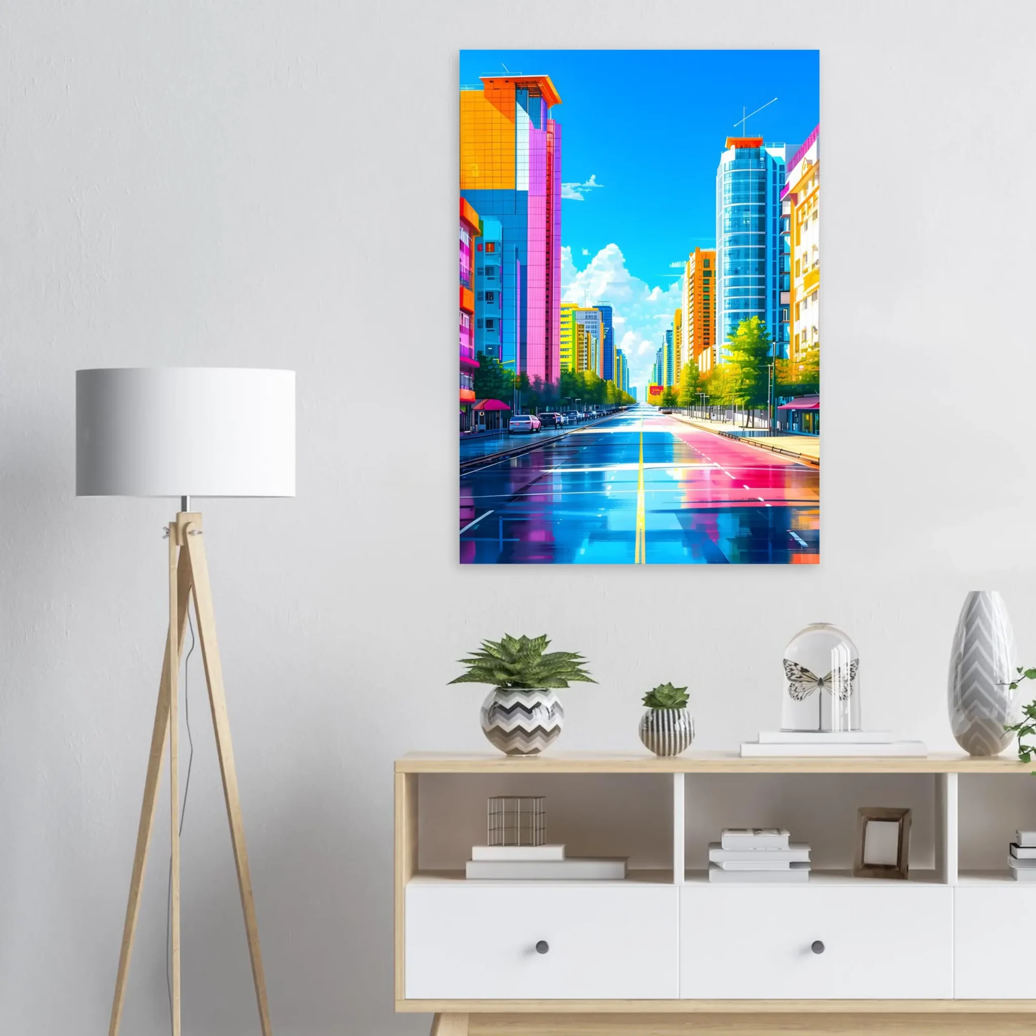 EU Giclée Print Poster LUMINOUS CITY. Fine Art Wall Art with Archival Quality. Printed, packaged, and shipped in the EU. Exclusive ColorVanta design.