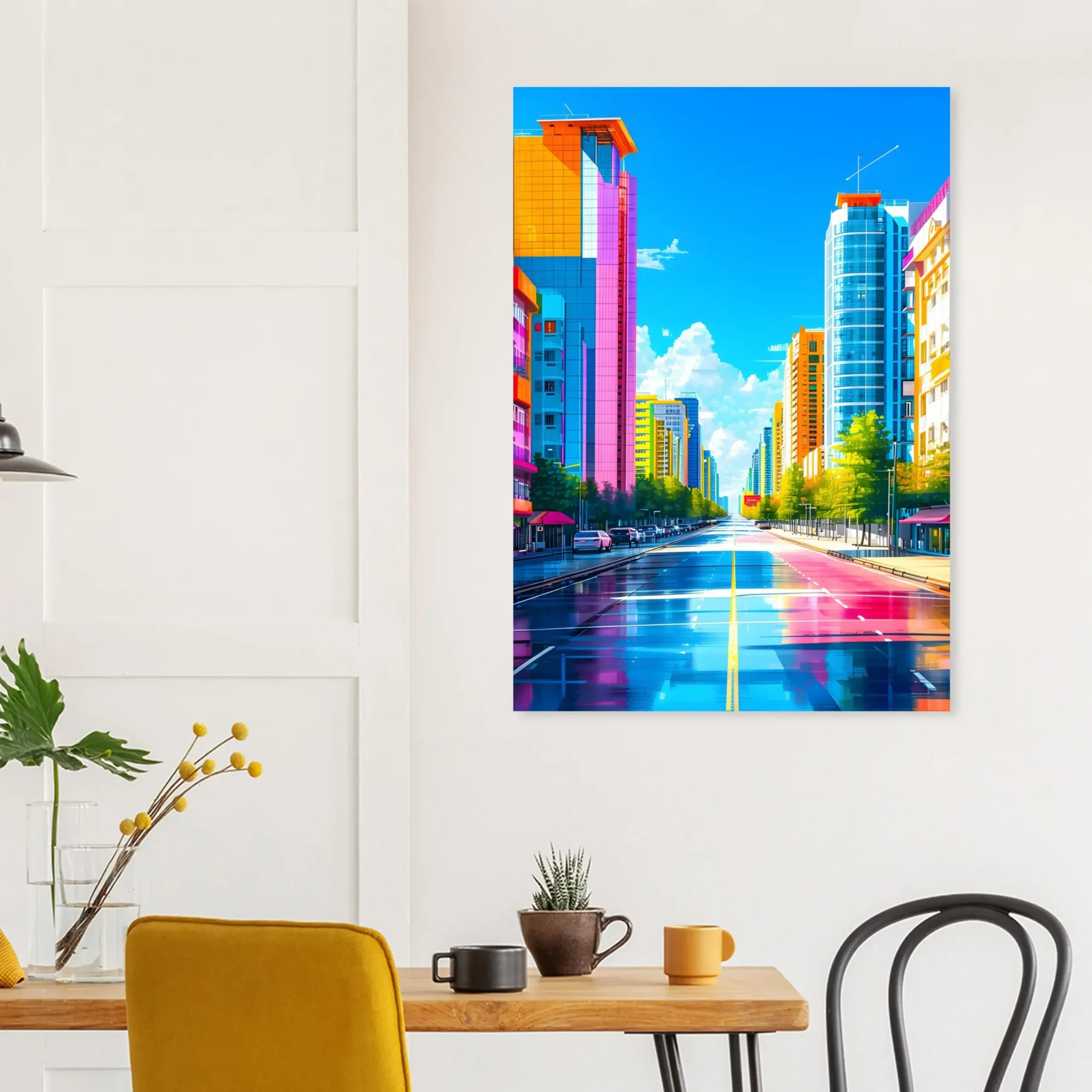 EU Giclée Print Poster LUMINOUS CITY. Fine Art Wall Art with Archival Quality. Printed, packaged, and shipped in the EU. Exclusive ColorVanta design.