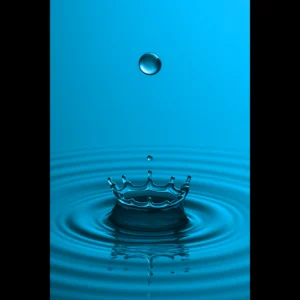 EU Giclée Print Poster DROP OF DEEP SKY BLUE. Fine Art Wall Art with Archival Quality. Printed, packaged, and shipped in the EU. Exclusive ColorVanta design.