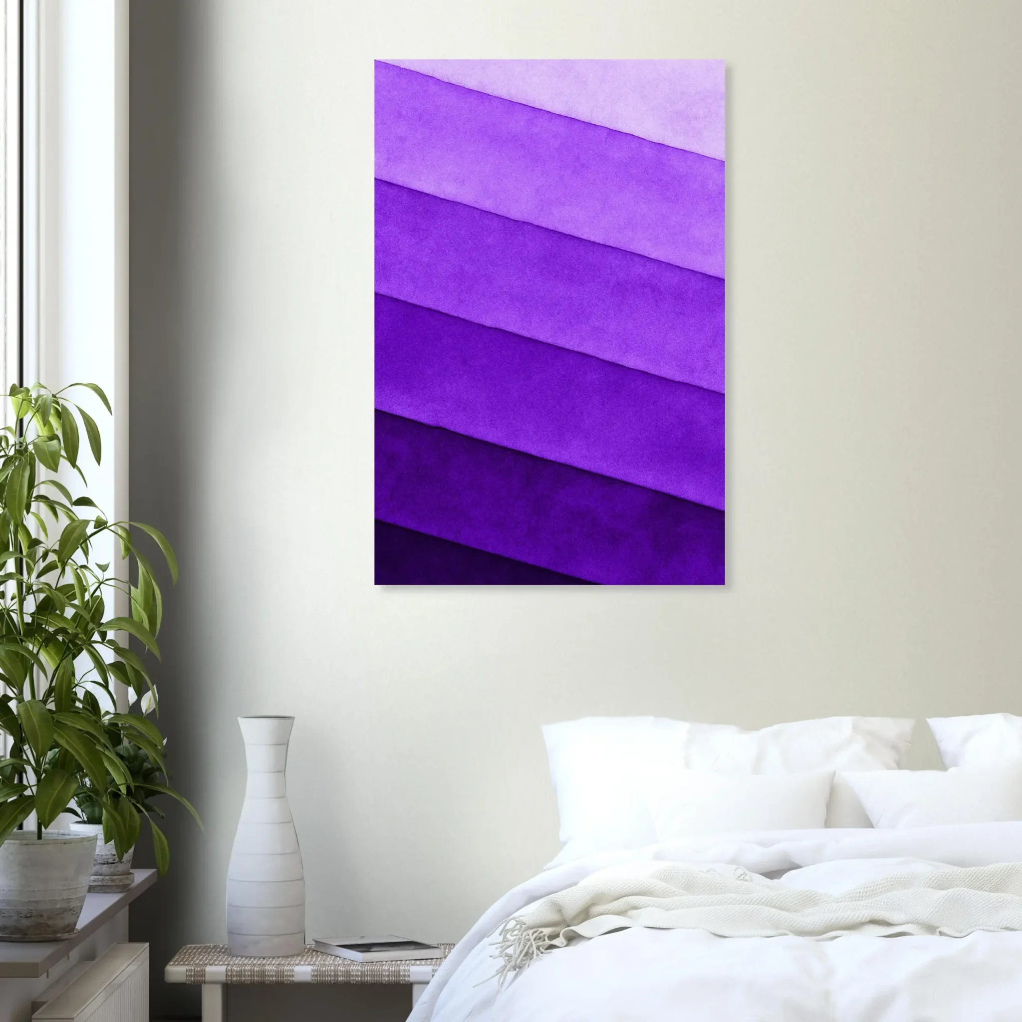 EU Giclée Print Poster DEEP VIOLET LAYERS. Fine Art Wall Art with Archival Quality. Printed, packaged, and shipped in the EU. Exclusive ColorVanta design.