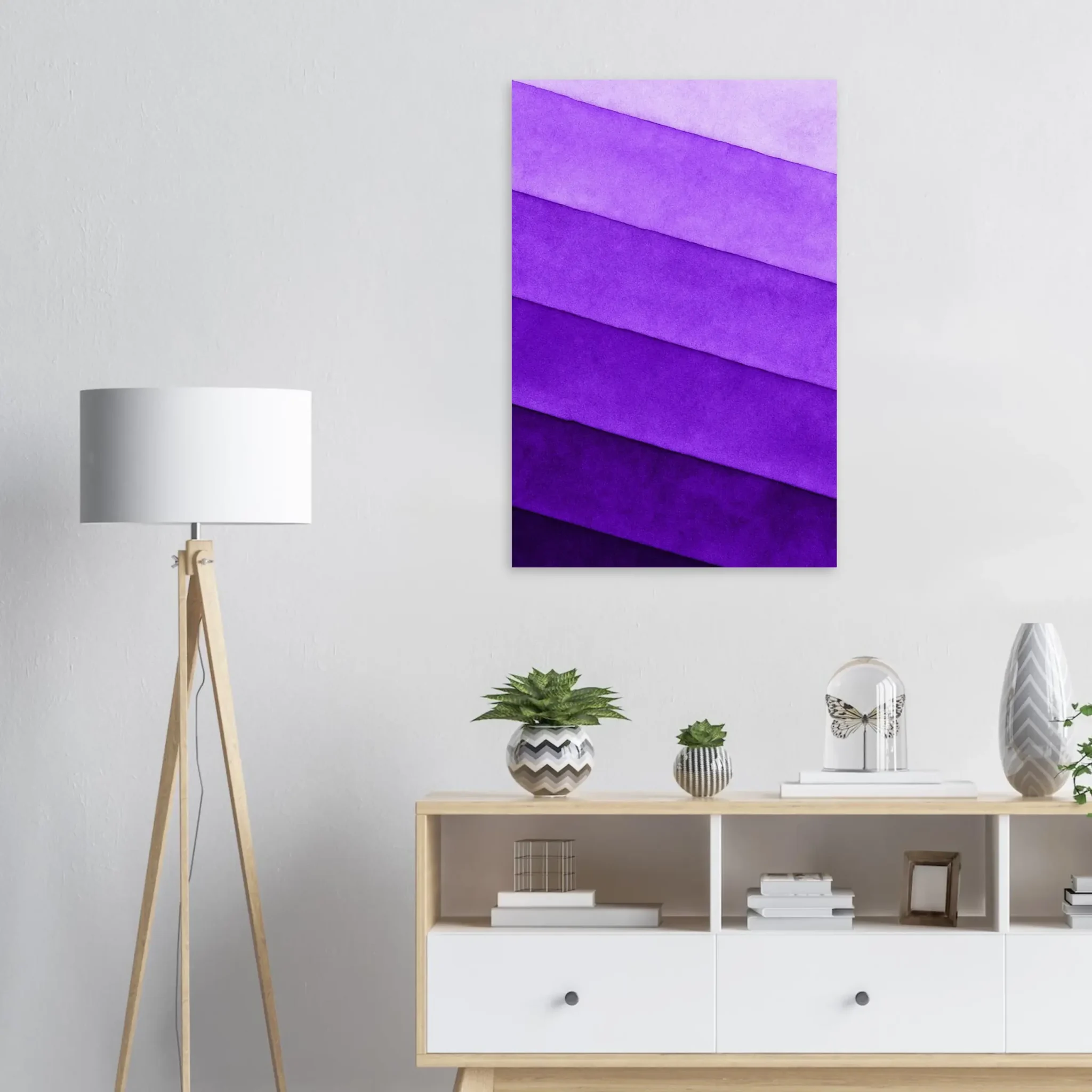 EU Giclée Print Poster DEEP VIOLET LAYERS. Fine Art Wall Art with Archival Quality. Printed, packaged, and shipped in the EU. Exclusive ColorVanta design.