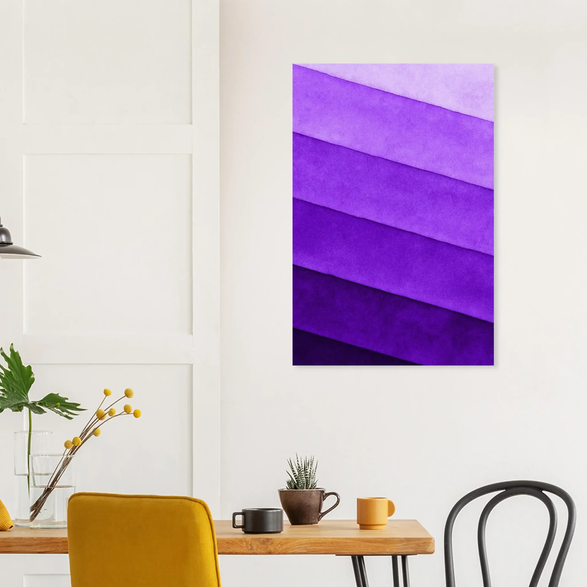 EU Giclée Print Poster DEEP VIOLET LAYERS. Fine Art Wall Art with Archival Quality. Printed, packaged, and shipped in the EU. Exclusive ColorVanta design.
