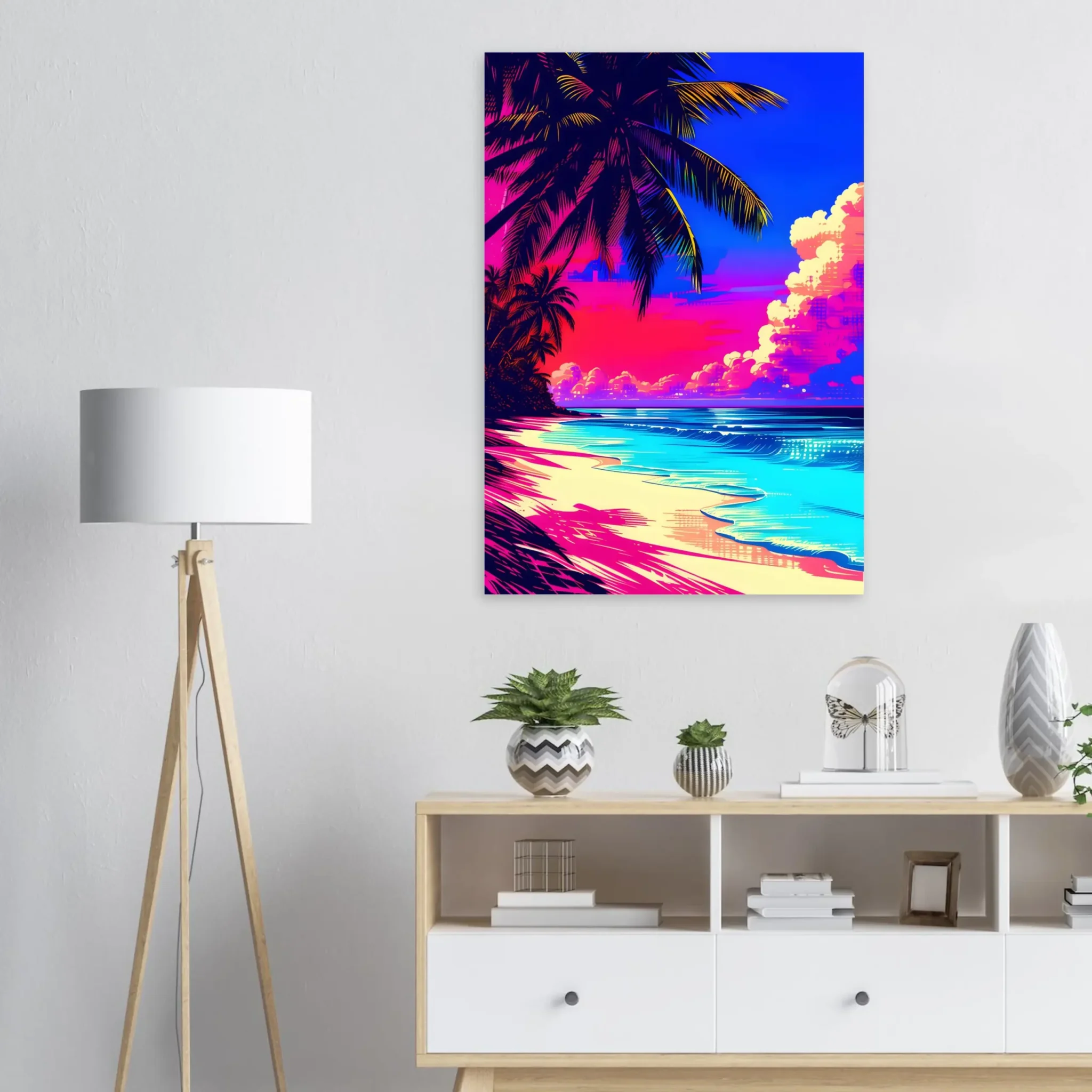 EU Giclée Print Poster ELECTRIC SHORE. Fine Art Wall Art with Archival Quality. Printed, packaged, and shipped in the EU. Exclusive ColorVanta design.