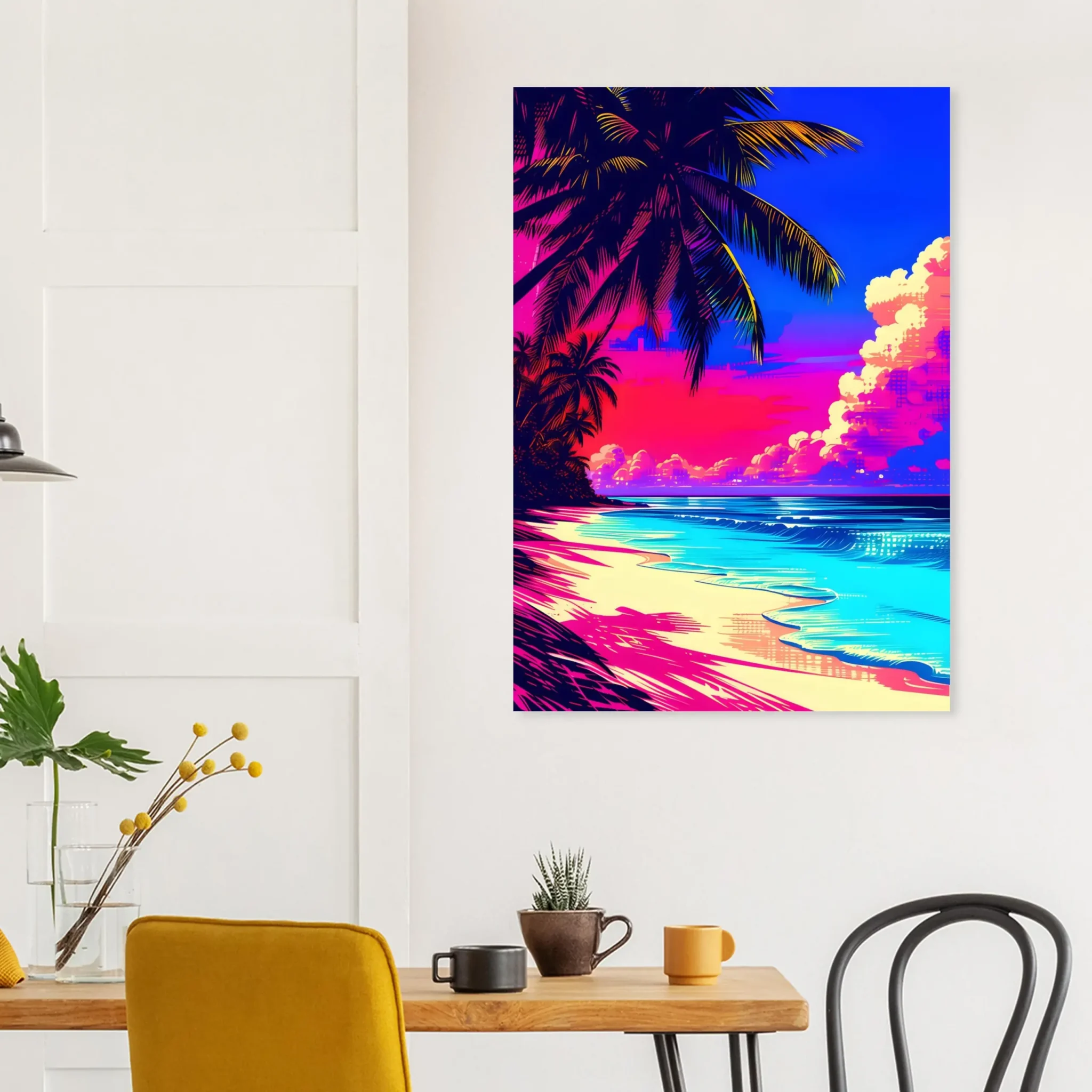EU Giclée Print Poster ELECTRIC SHORE. Fine Art Wall Art with Archival Quality. Printed, packaged, and shipped in the EU. Exclusive ColorVanta design.