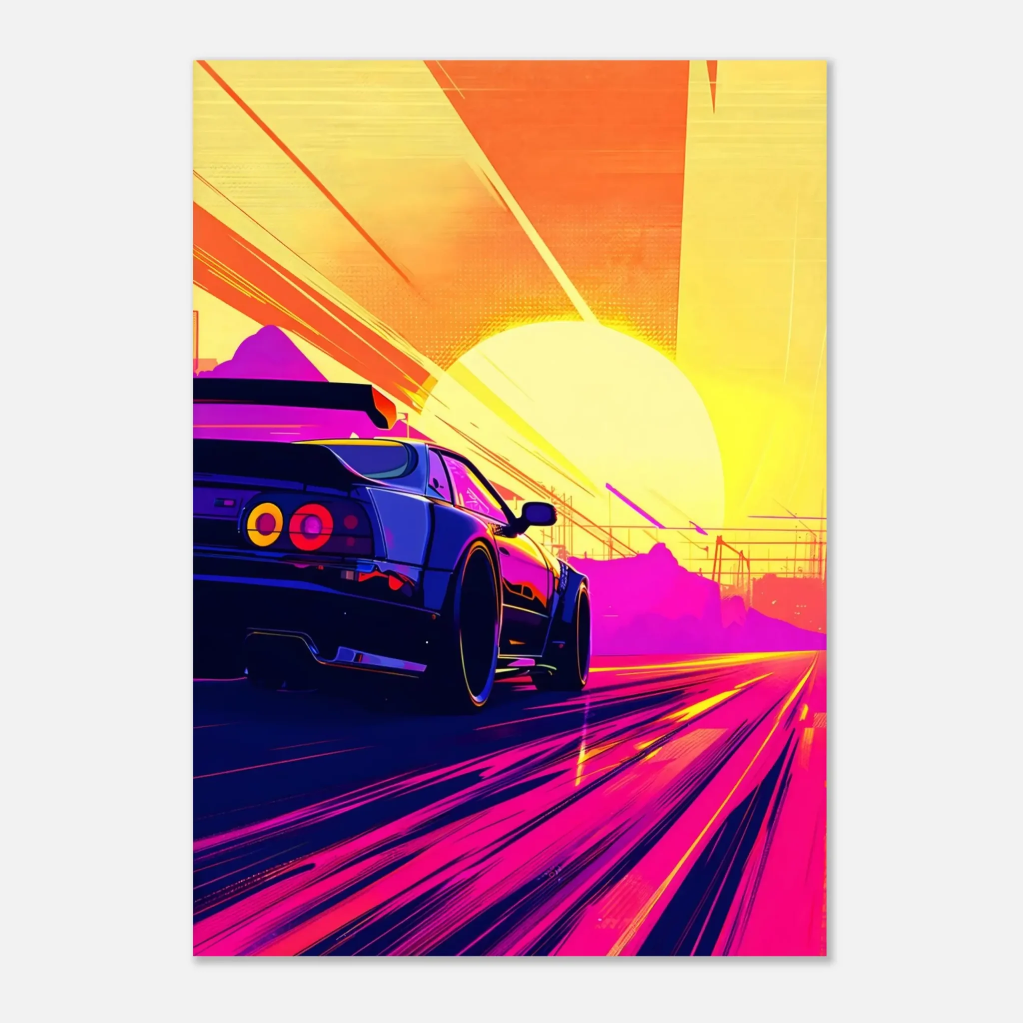 EU Giclée Print Poster FULL THROTTLE. Fine Art Wall Art with Archival Quality. Printed, packaged, and shipped in the EU. Exclusive ColorVanta design.