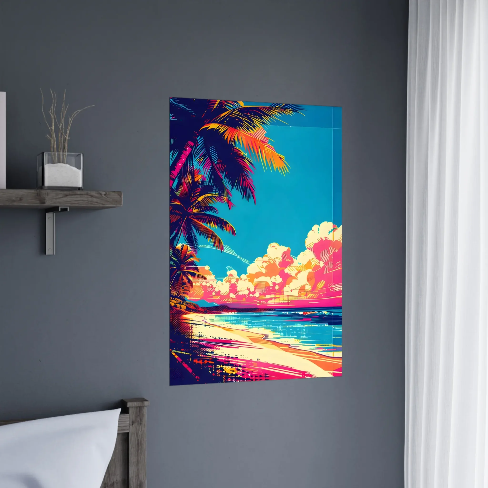 EU Giclée Print Poster LAYERED SHORE. Fine Art Wall Art with Archival Quality. Printed, packaged, and shipped in the EU. Exclusive ColorVanta design.