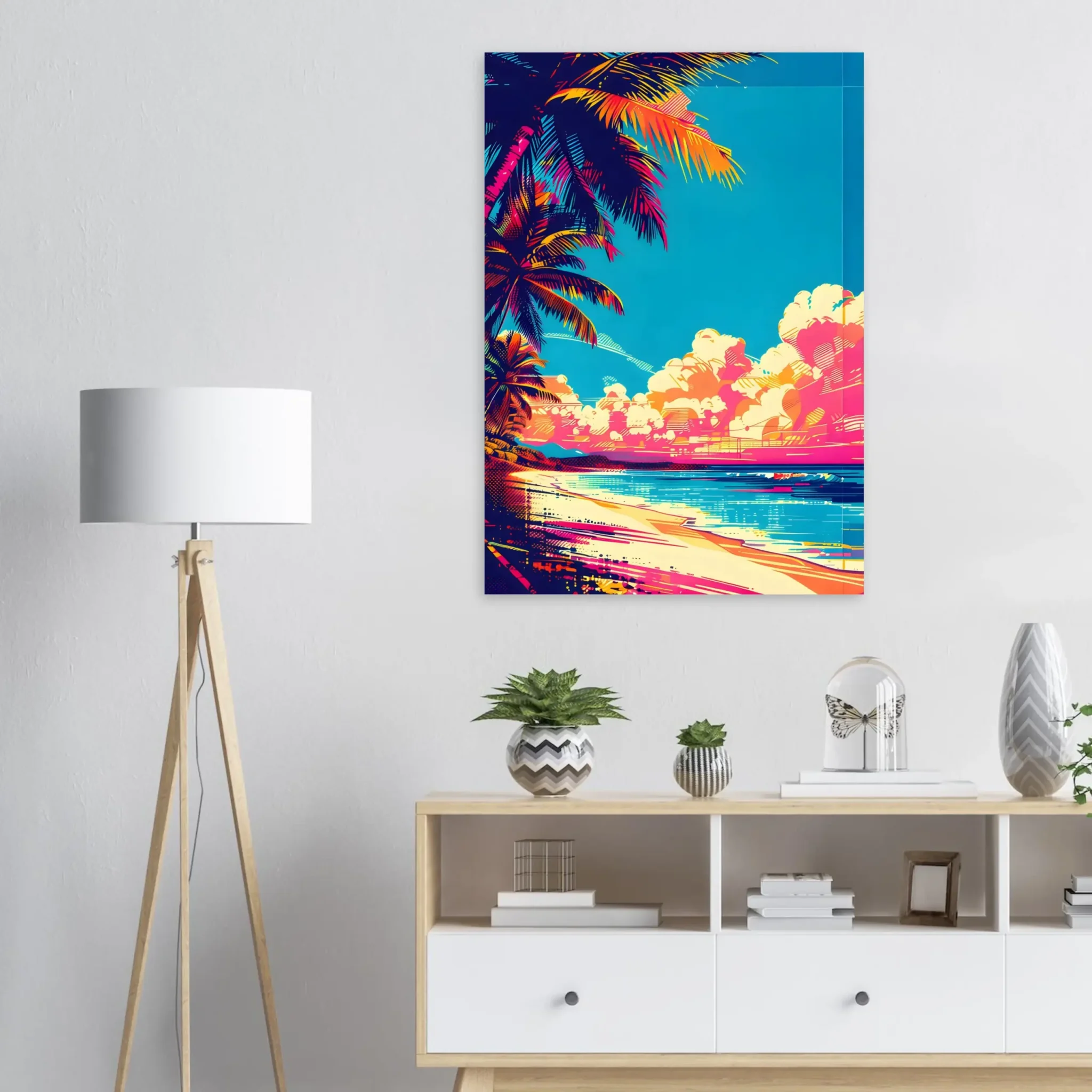 EU Giclée Print Poster LAYERED SHORE. Fine Art Wall Art with Archival Quality. Printed, packaged, and shipped in the EU. Exclusive ColorVanta design.