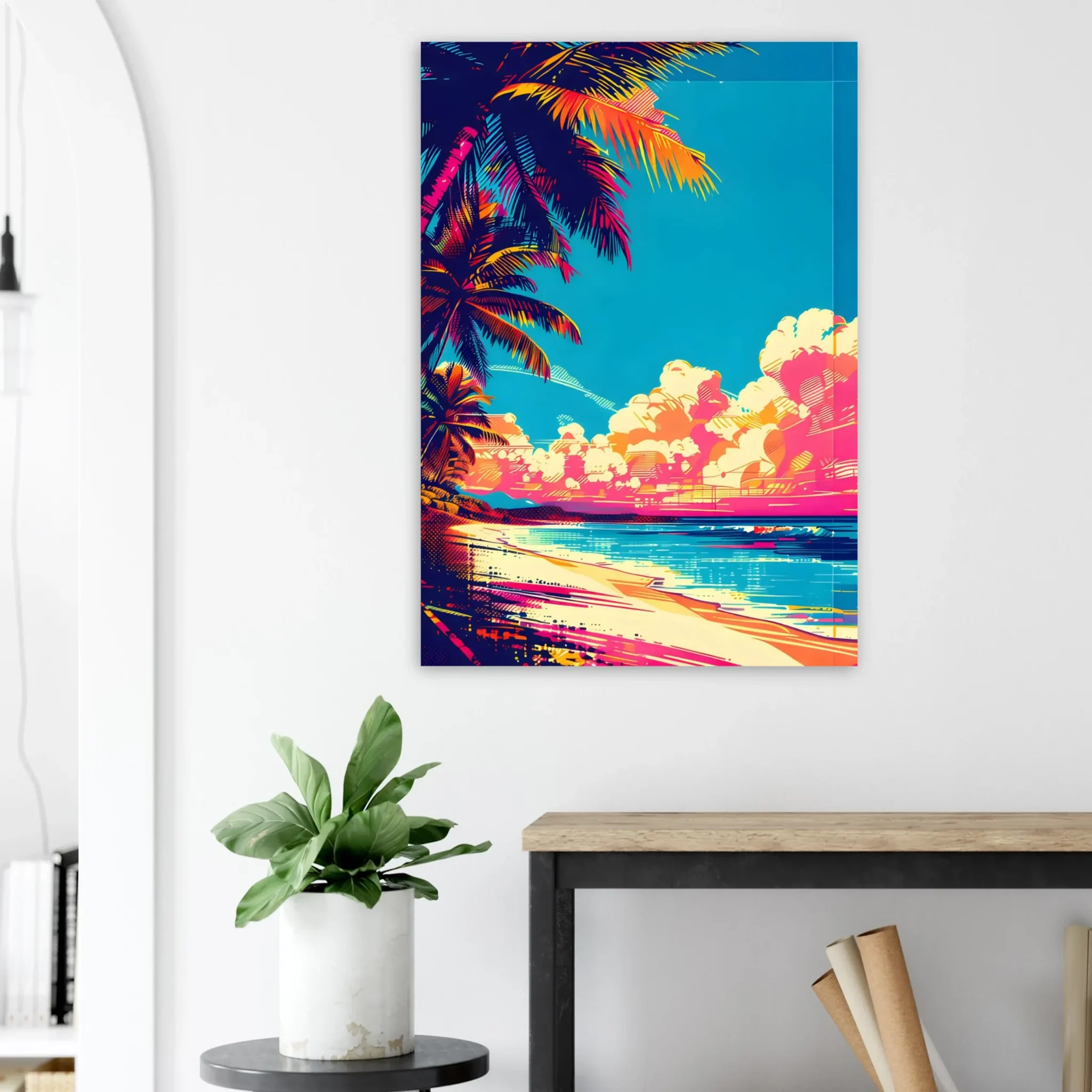 EU Giclée Print Poster LAYERED SHORE. Fine Art Wall Art with Archival Quality. Printed, packaged, and shipped in the EU. Exclusive ColorVanta design.