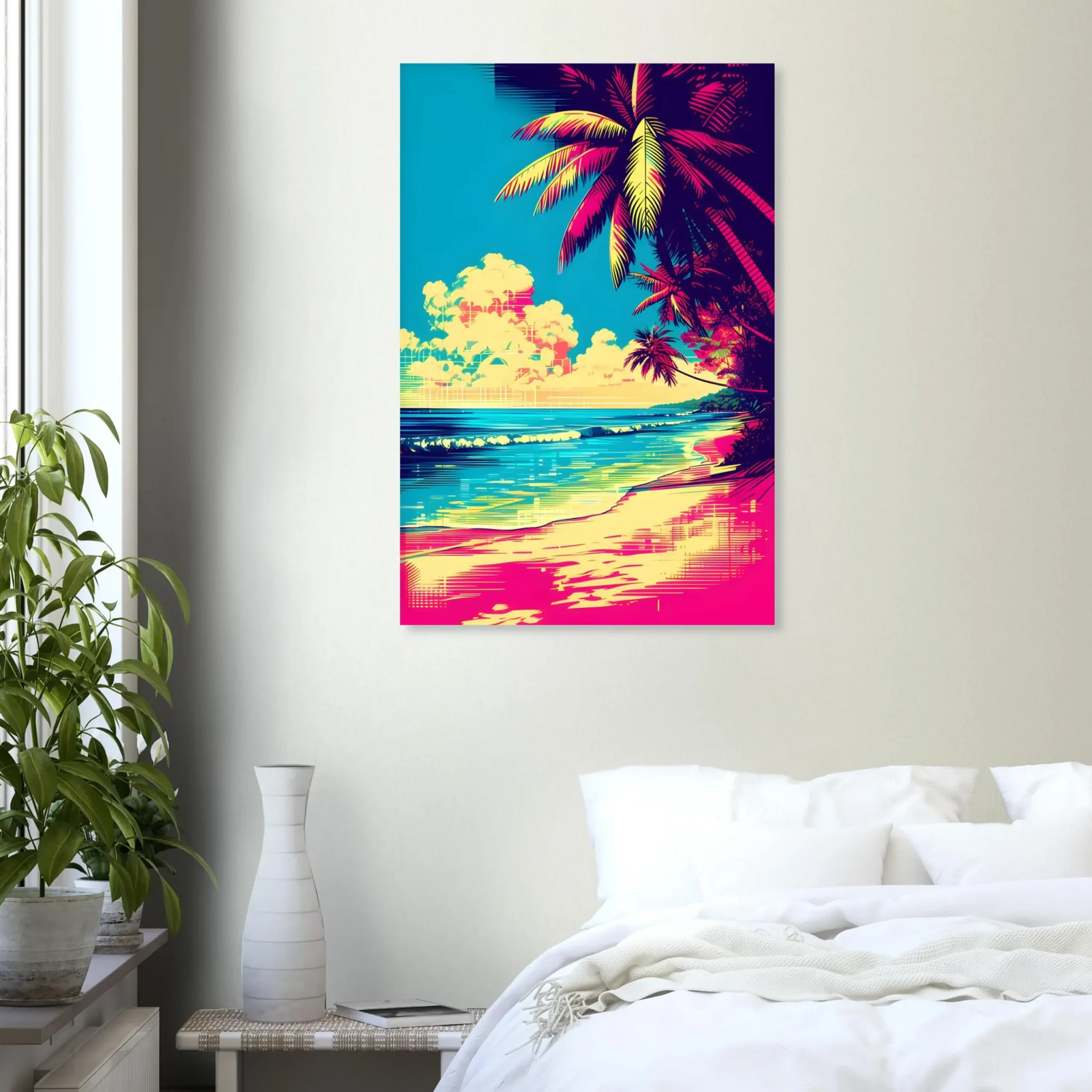 EU Giclée Print Poster NEON LAGOON. Fine Art Wall Art with Archival Quality. Printed, packaged, and shipped in the EU. Exclusive ColorVanta design.