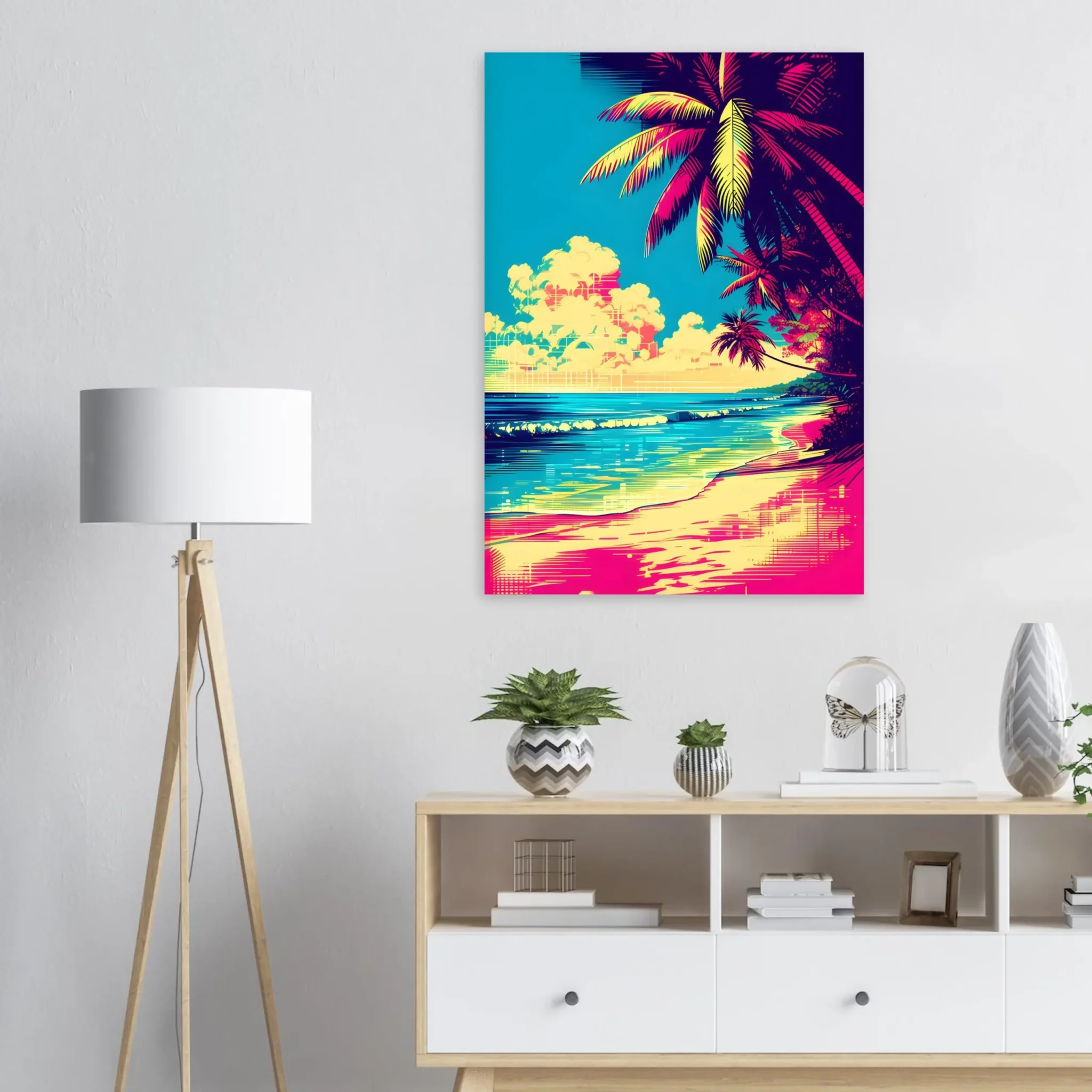 EU Giclée Print Poster NEON LAGOON. Fine Art Wall Art with Archival Quality. Printed, packaged, and shipped in the EU. Exclusive ColorVanta design.