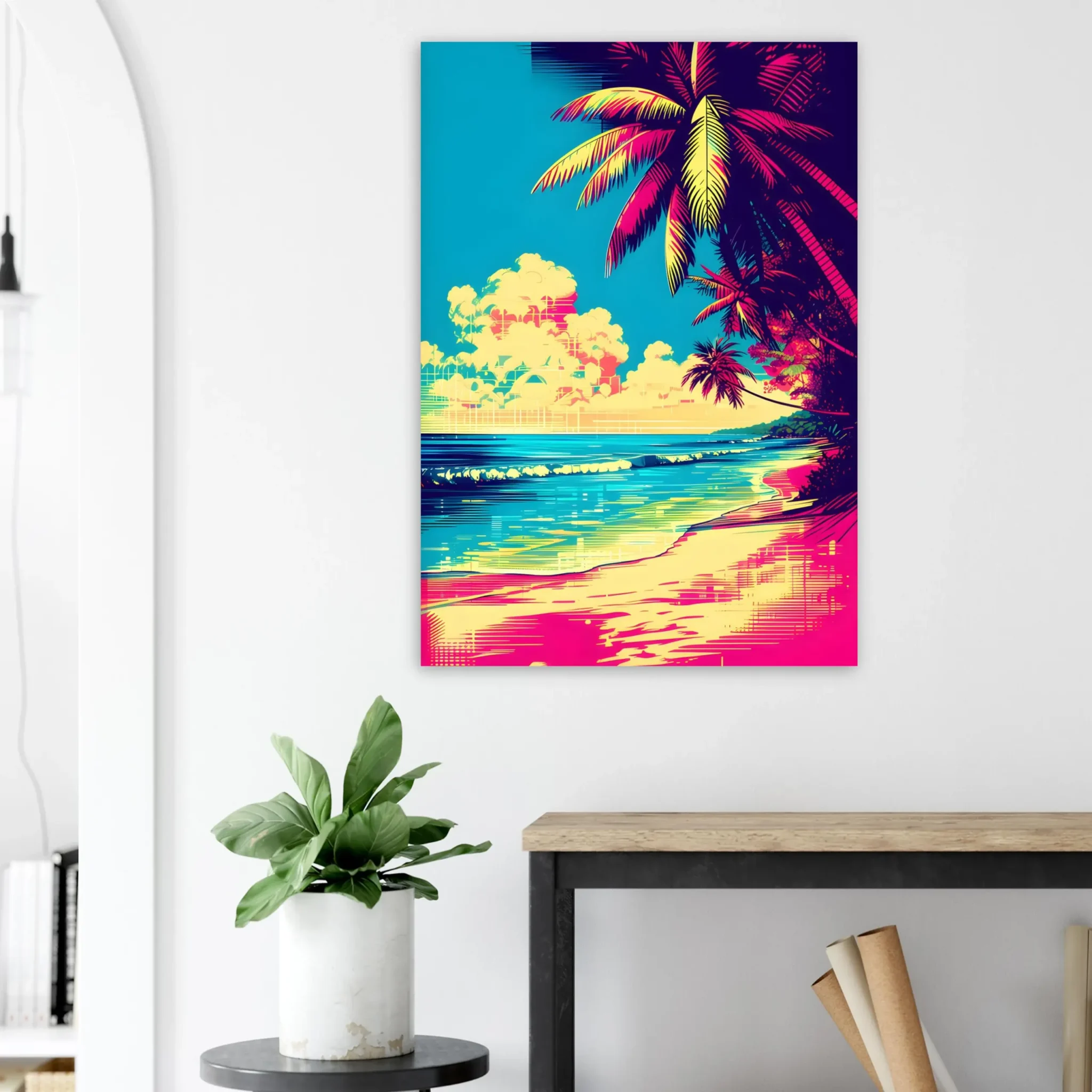 EU Giclée Print Poster NEON LAGOON. Fine Art Wall Art with Archival Quality. Printed, packaged, and shipped in the EU. Exclusive ColorVanta design.