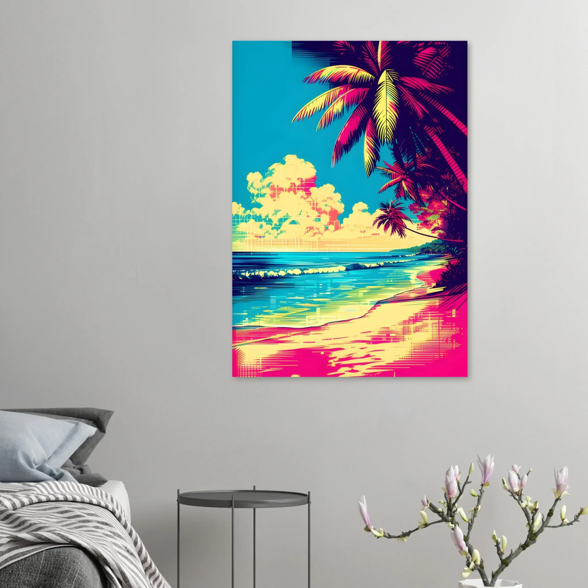 EU Giclée Print Poster NEON LAGOON. Fine Art Wall Art with Archival Quality. Printed, packaged, and shipped in the EU. Exclusive ColorVanta design.