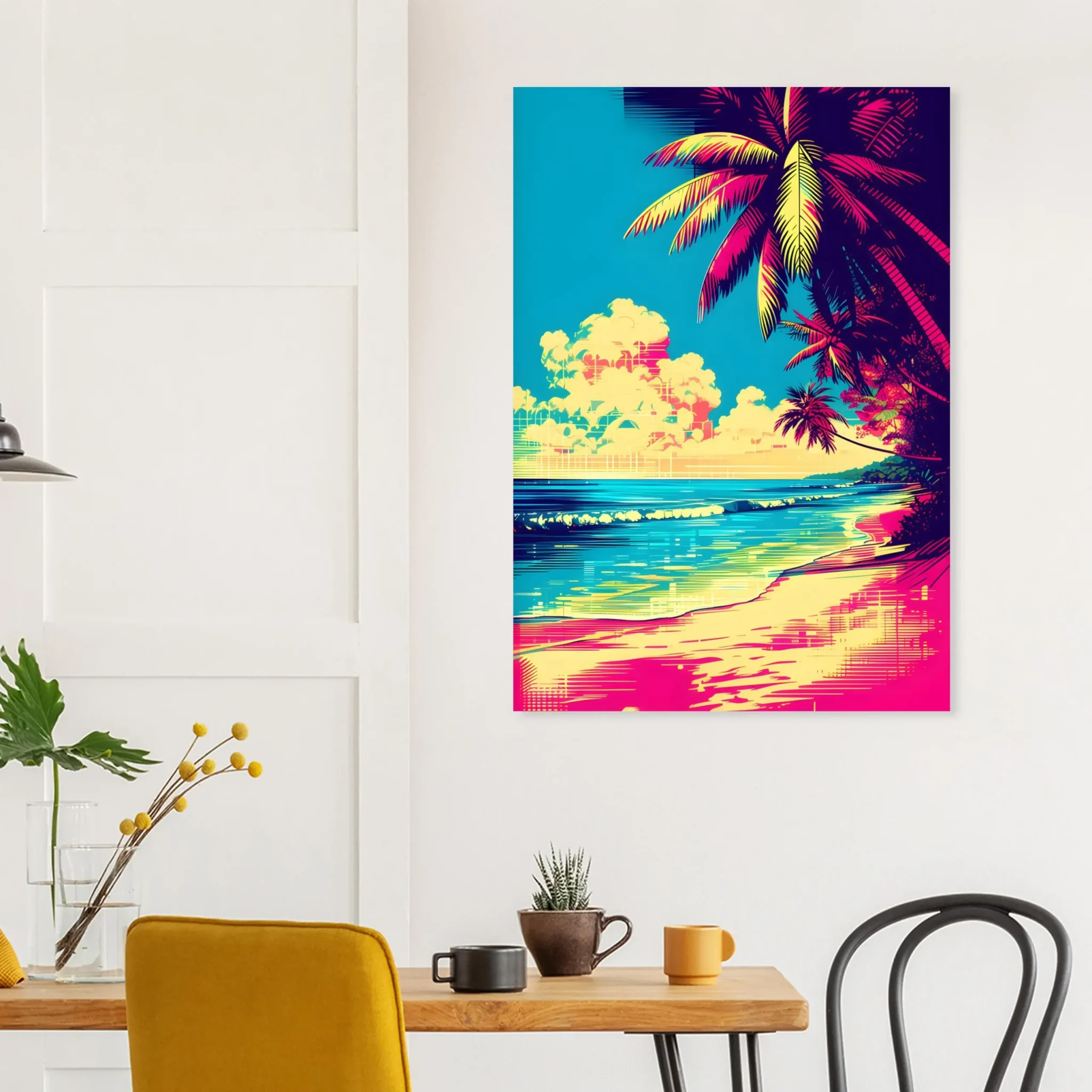 EU Giclée Print Poster NEON LAGOON. Fine Art Wall Art with Archival Quality. Printed, packaged, and shipped in the EU. Exclusive ColorVanta design.