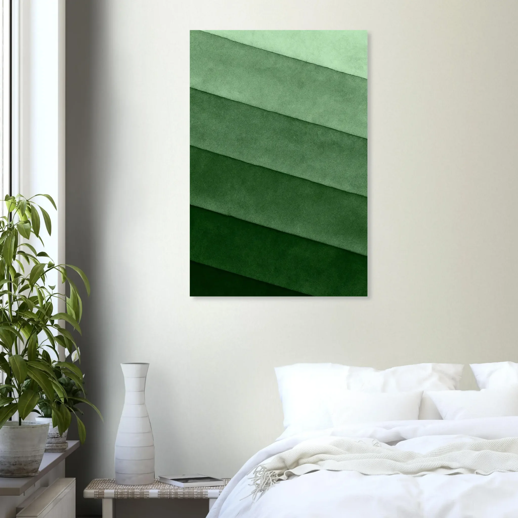EU Giclée Print Poster SOFT SEA GREEN LAYERS. Fine Art Wall Art with Archival Quality. Printed, packaged, and shipped in the EU. Exclusive ColorVanta design.